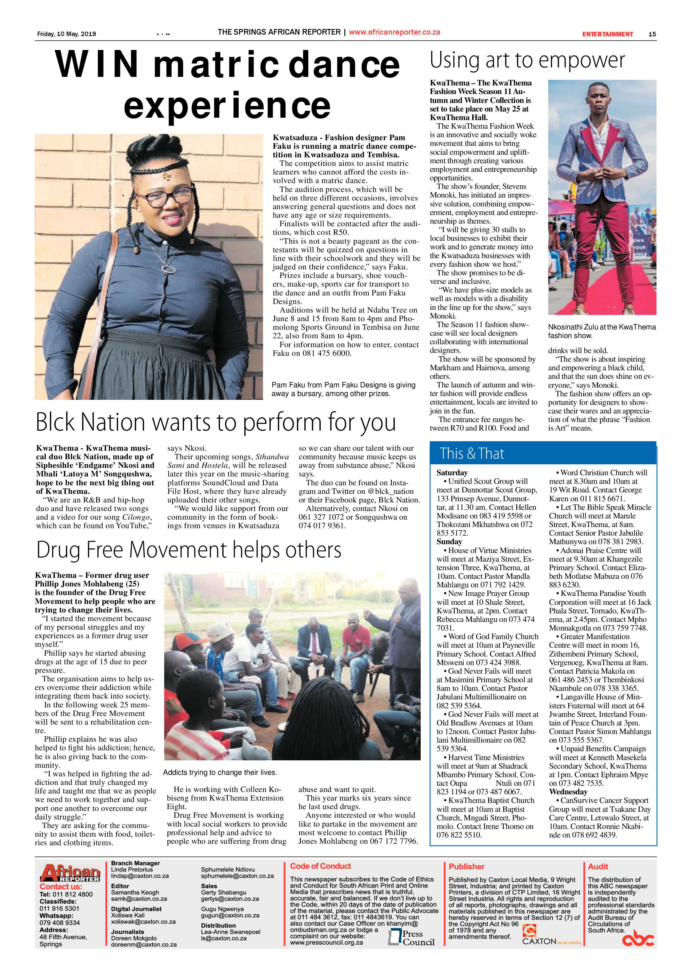 African Reporter 10 May 2019 page 15