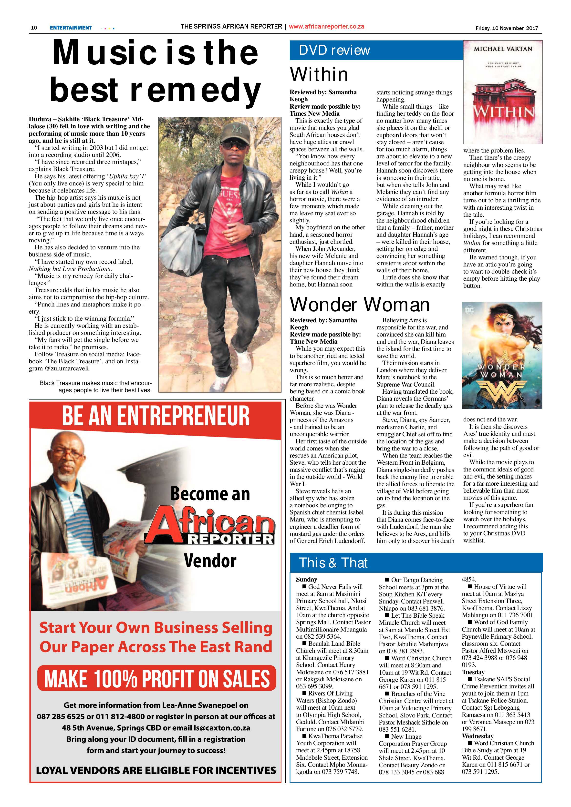 African Reporter 10 November 2017 page 10