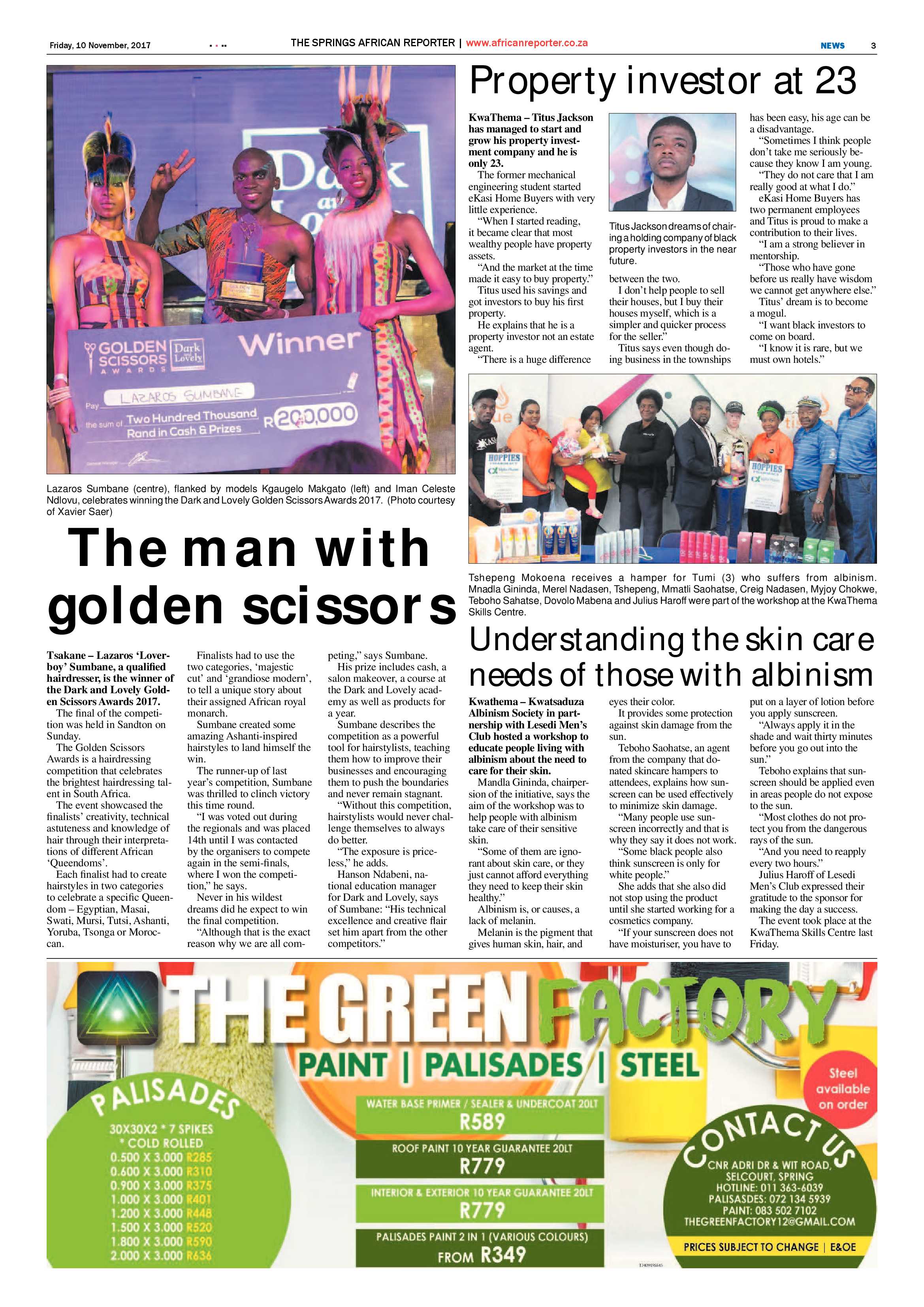African Reporter 10 November 2017 page 3