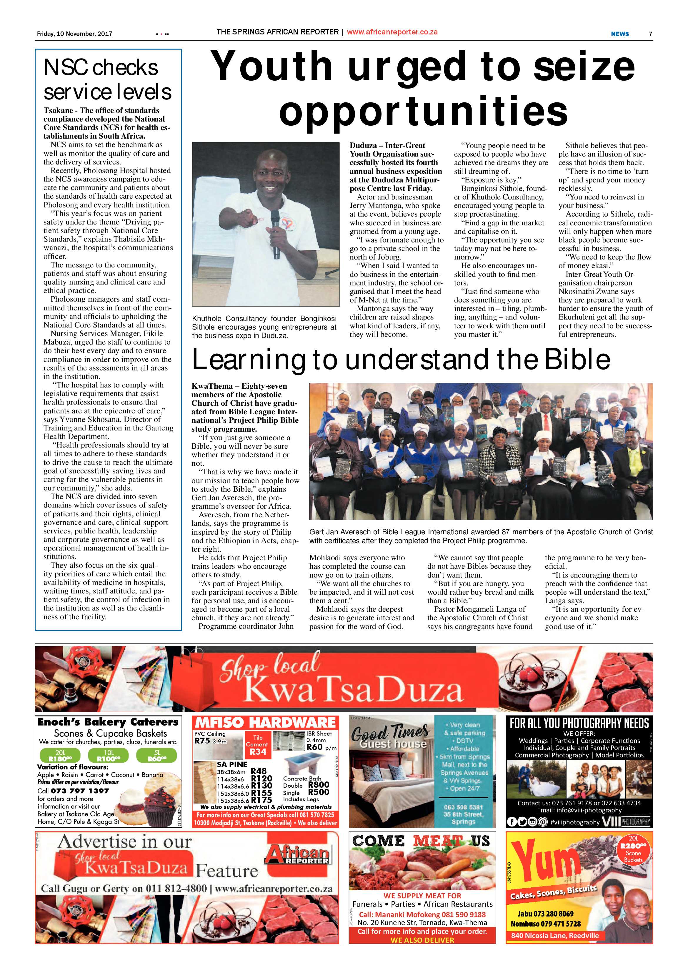 African Reporter 10 November 2017 page 7
