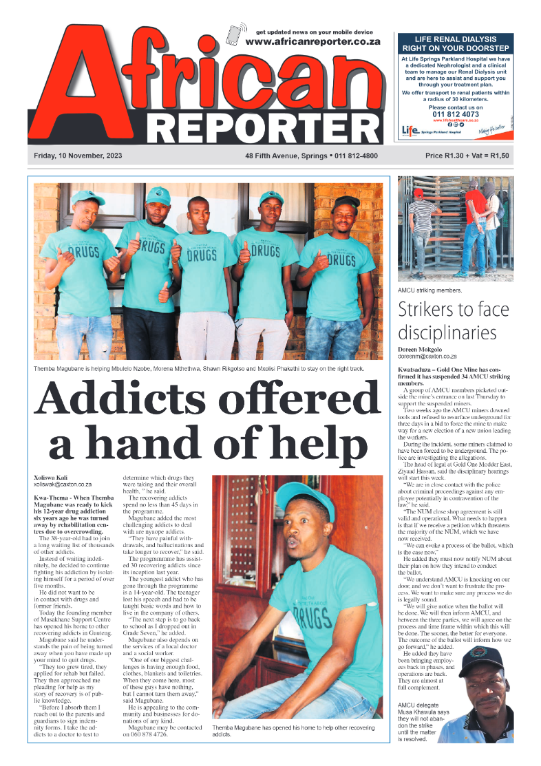 African Reporter 10 November 2023 page 1