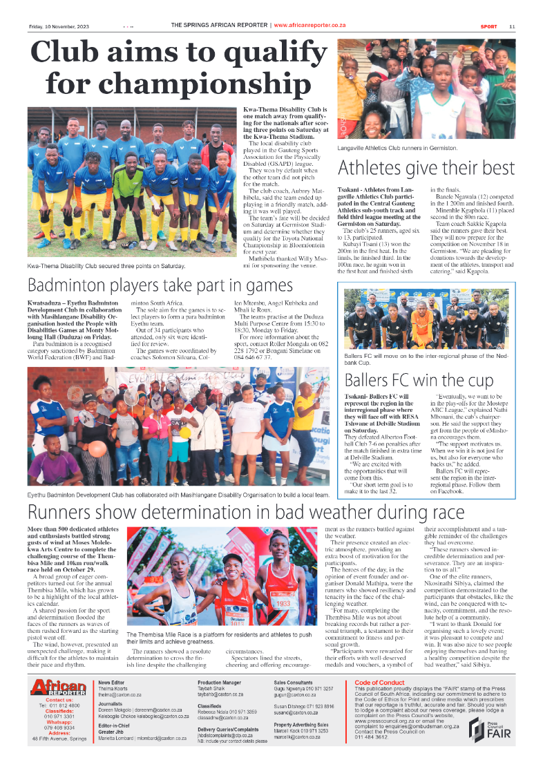 African Reporter 10 November 2023 page 11