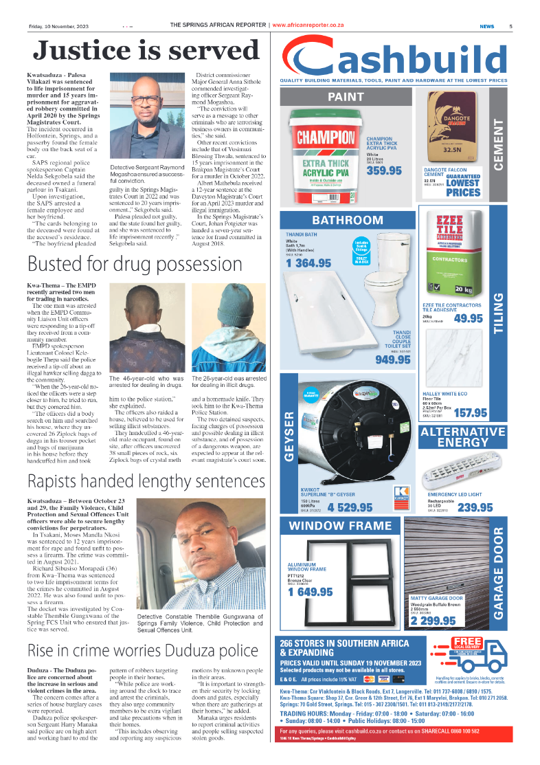 African Reporter 10 November 2023 page 5