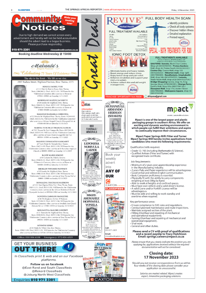 African Reporter 10 November 2023 page 8