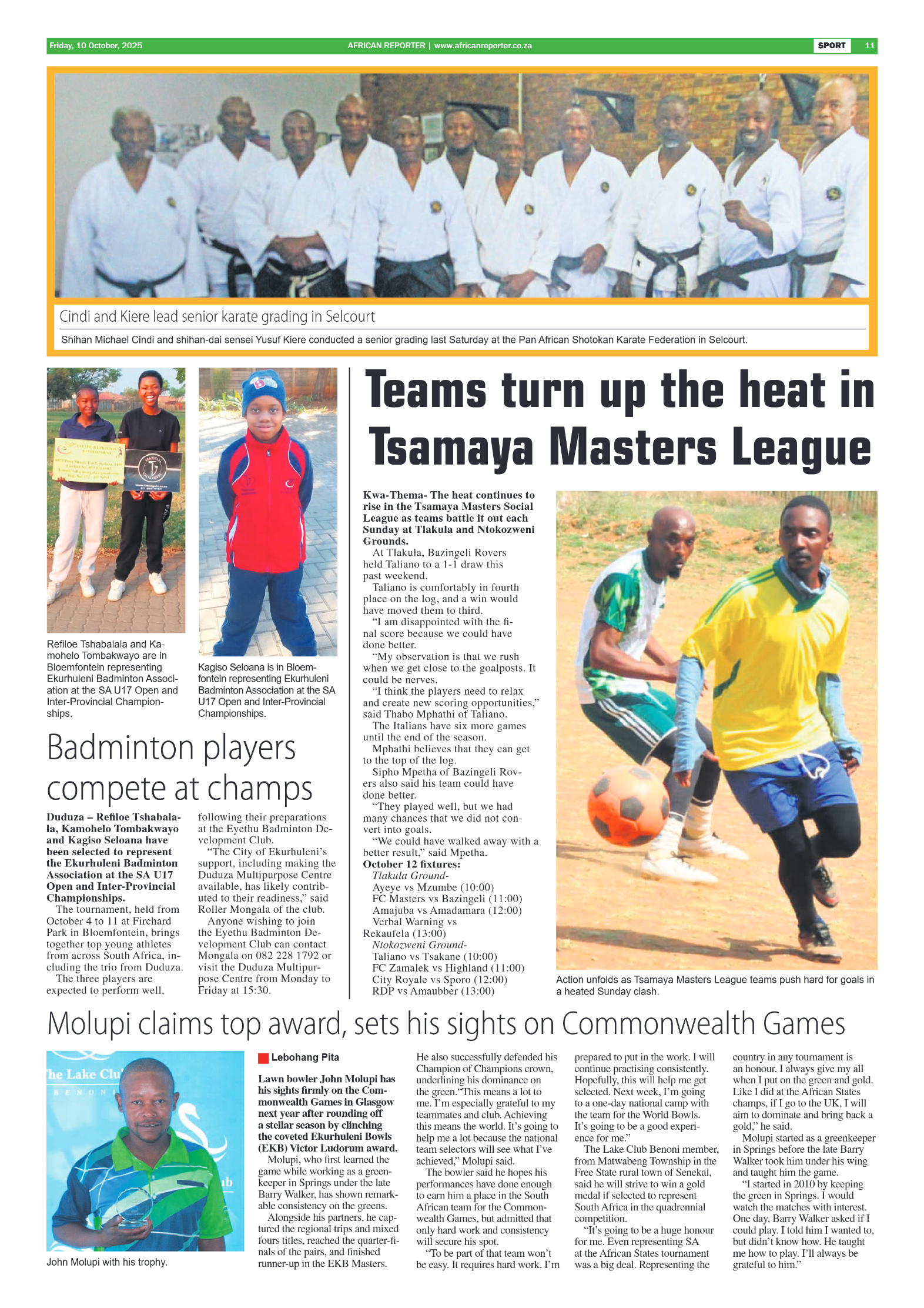 African Reporter 10 October 2025 page 11