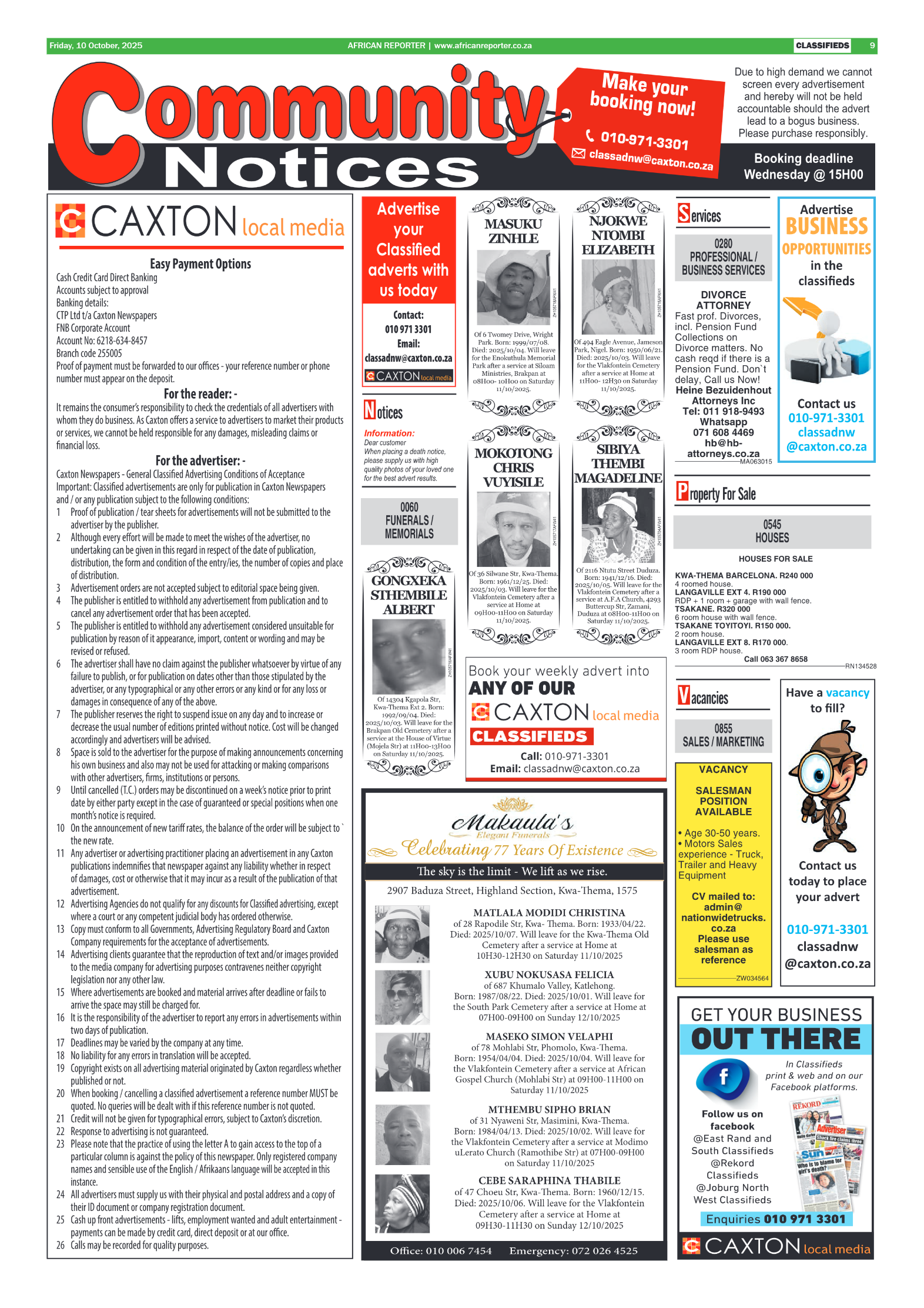 African Reporter 10 October 2025 page 9