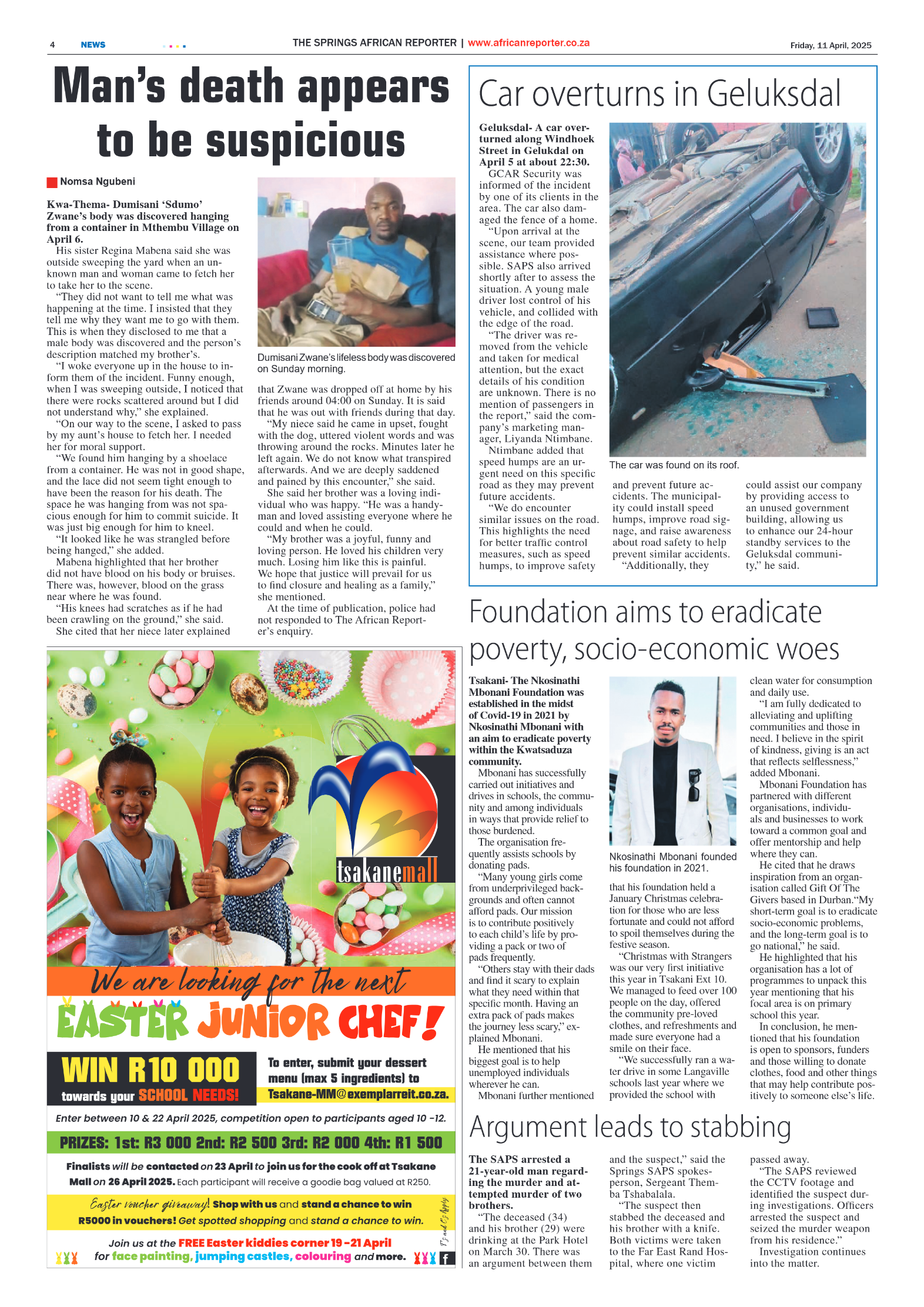 African Reporter 11 April 2025 page 4