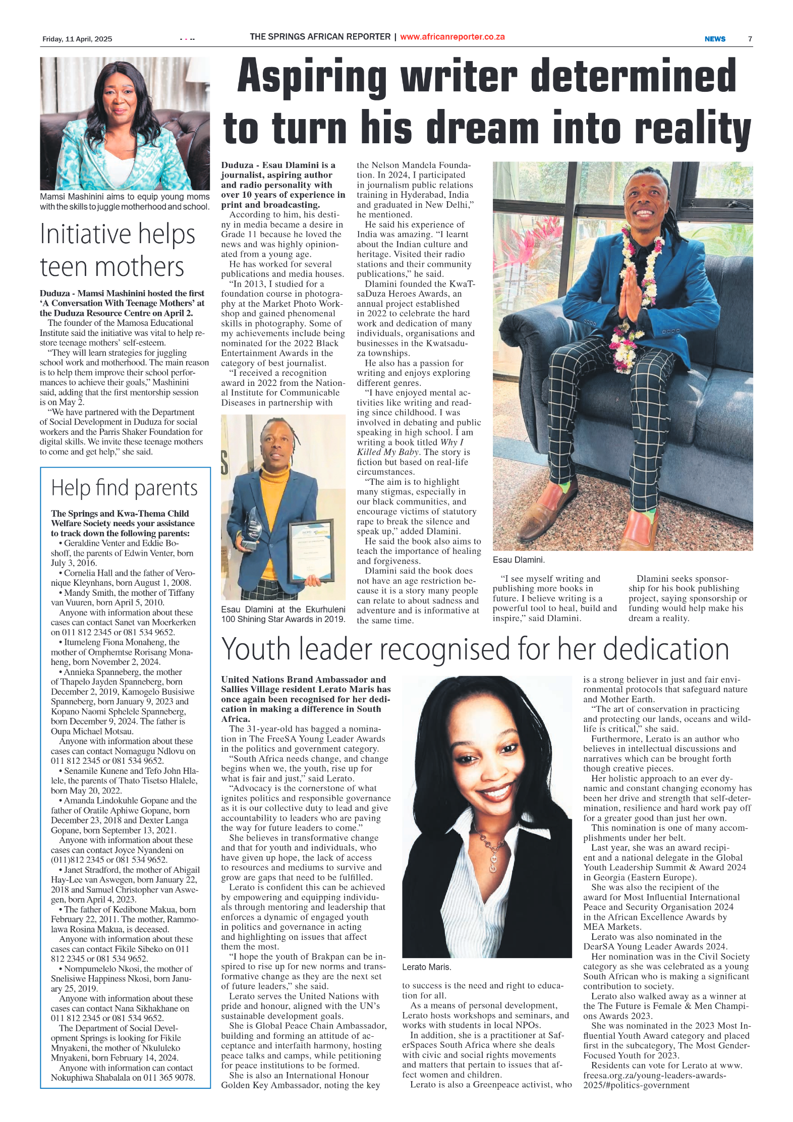 African Reporter 11 April 2025 page 7