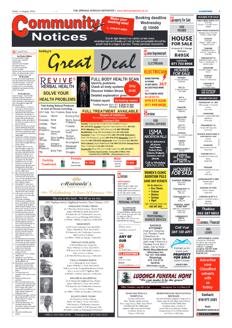 African Reporter 11 Aug 2023 page 9