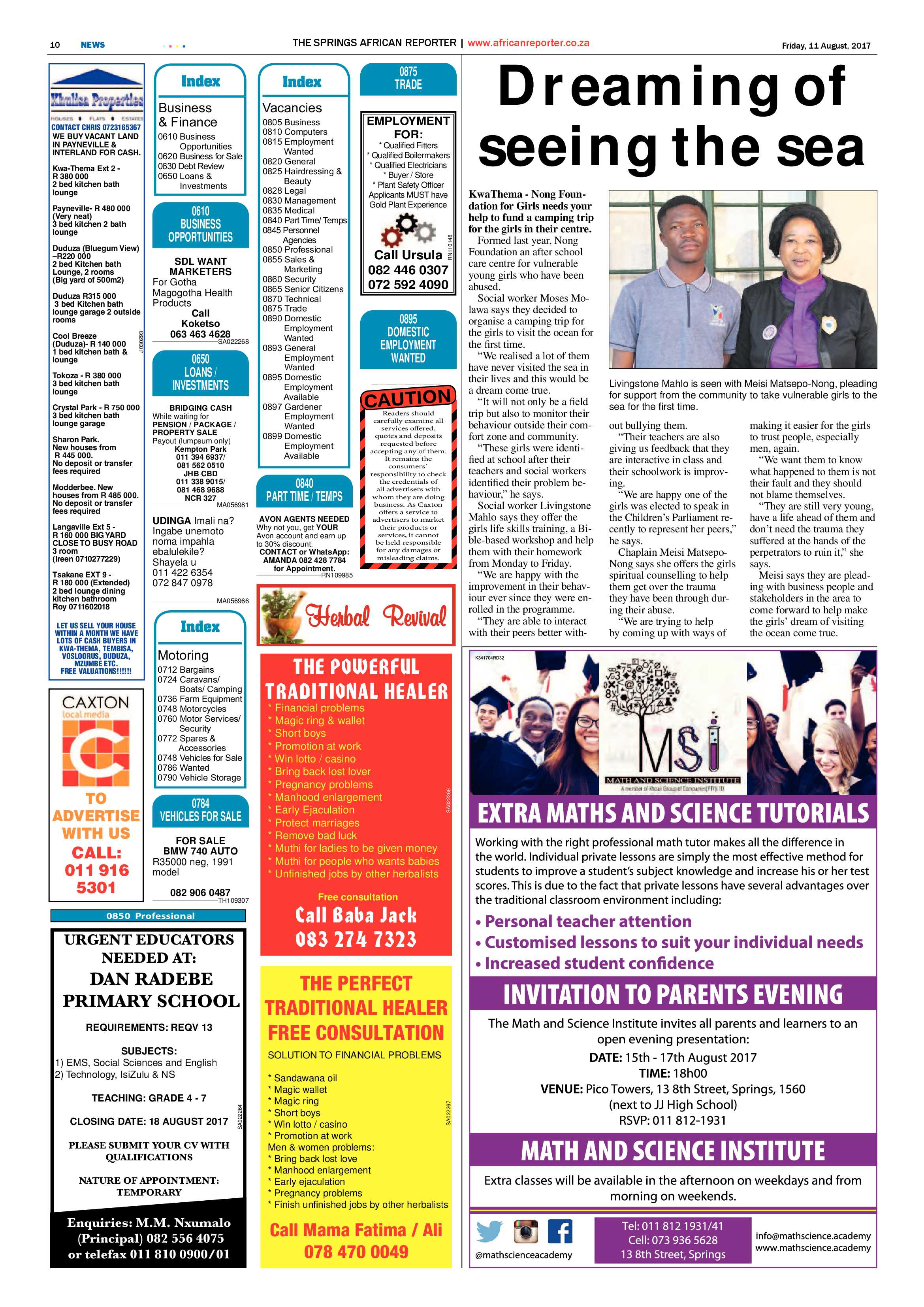 African Reporter 11 August 2017 page 10