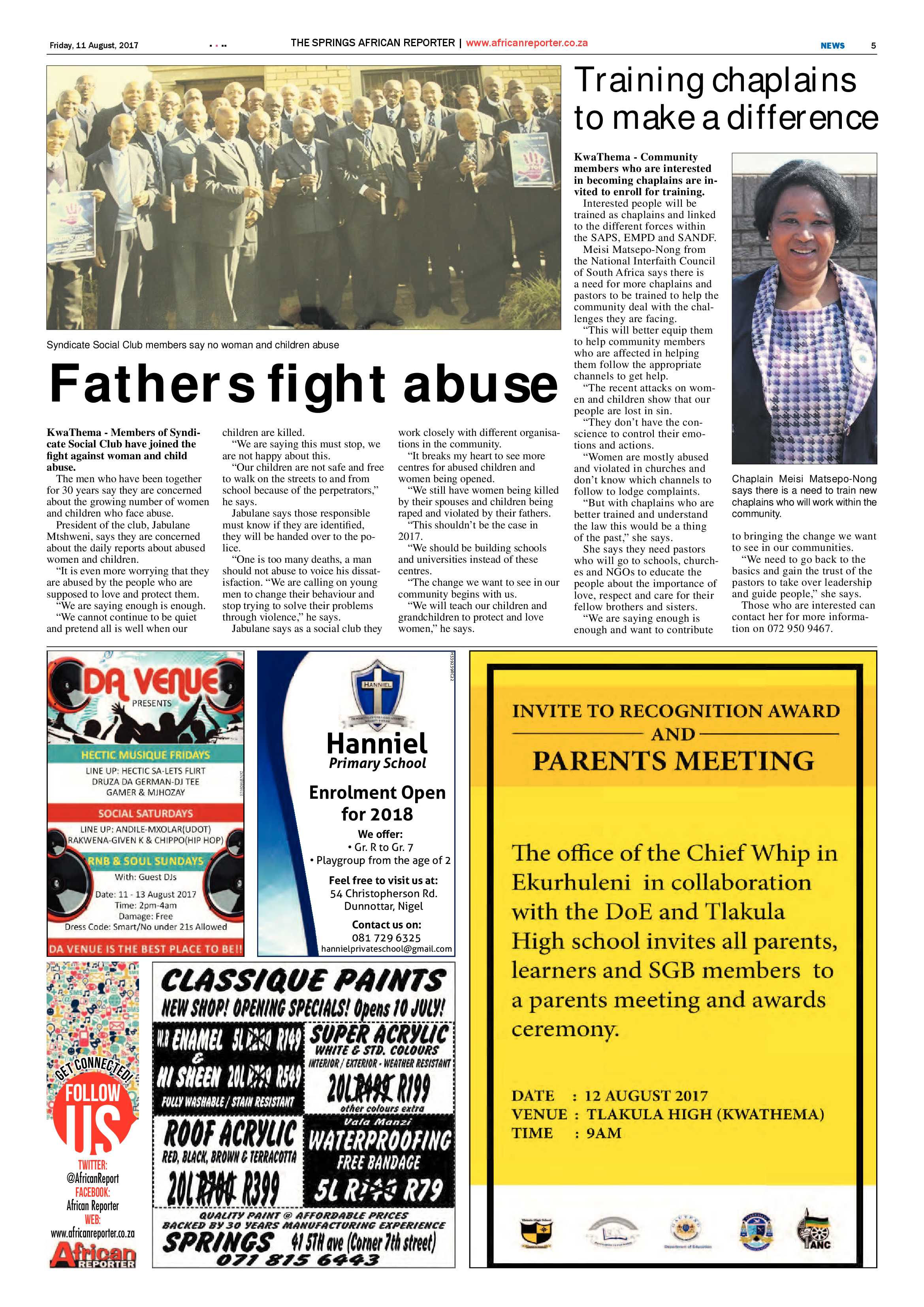 African Reporter 11 August 2017 page 5