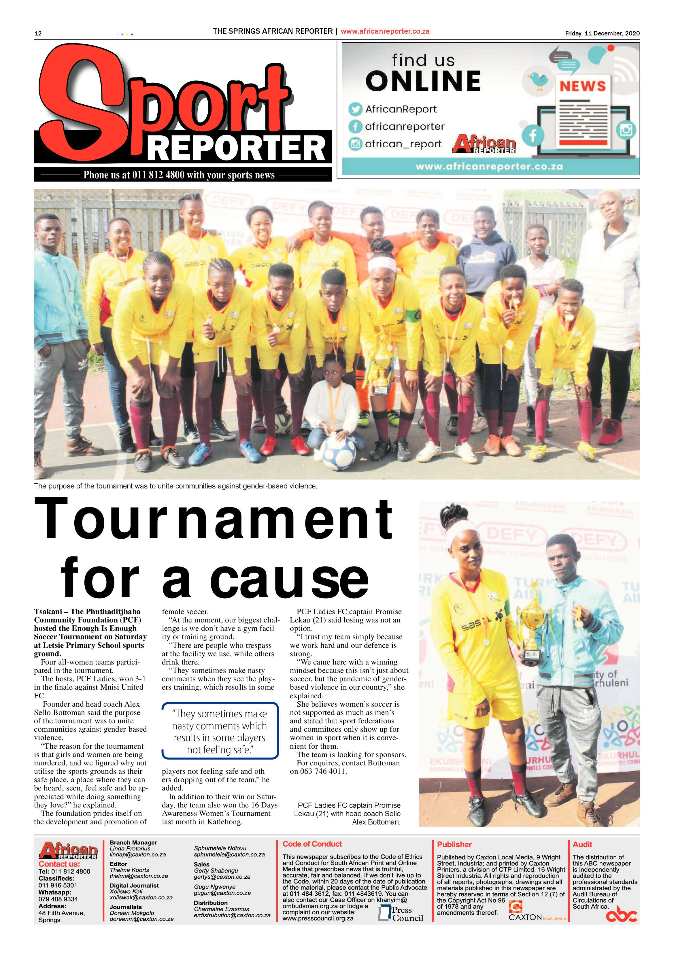 African Reporter 11 December 2020 page 12