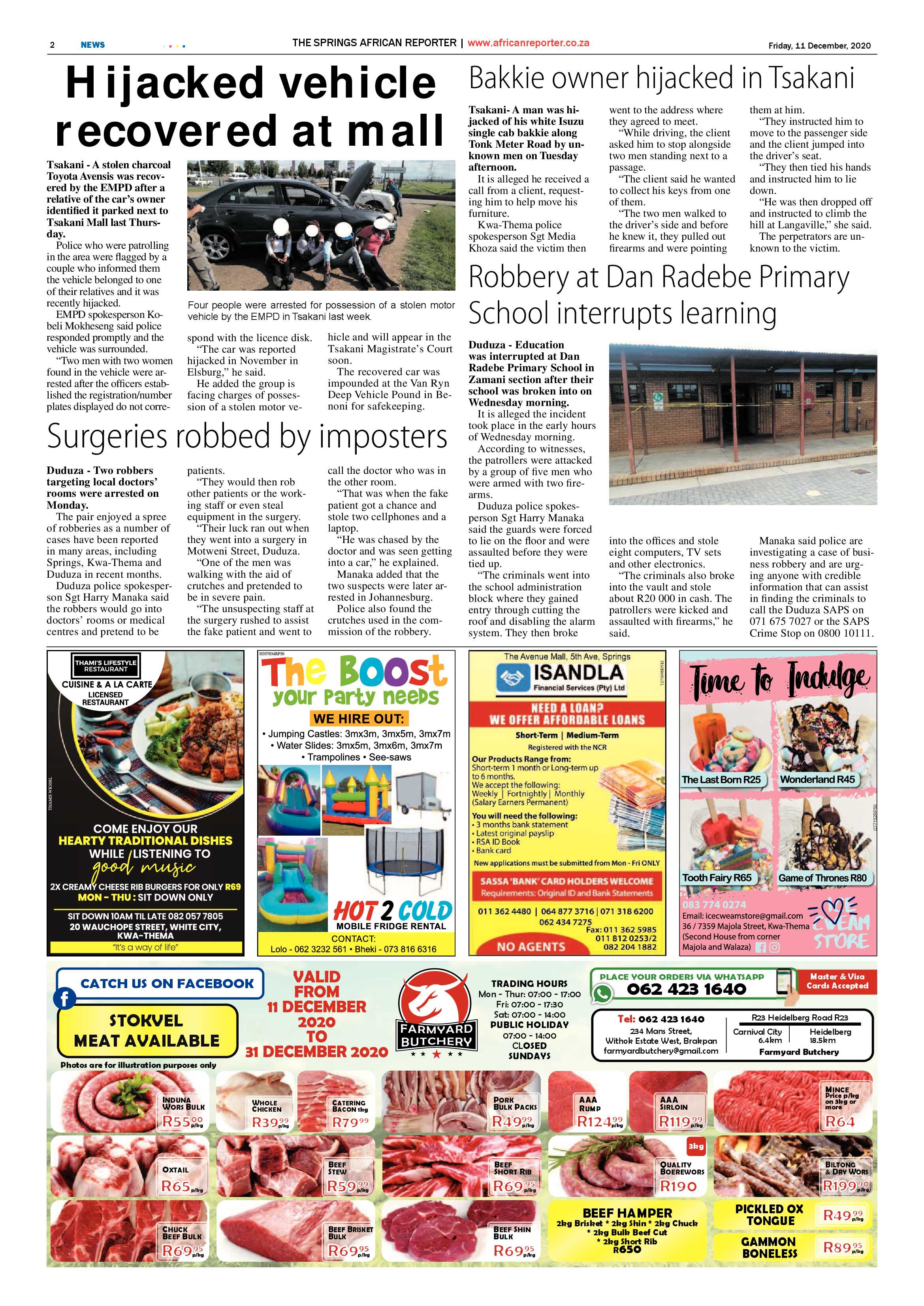 African Reporter 11 December 2020 page 2