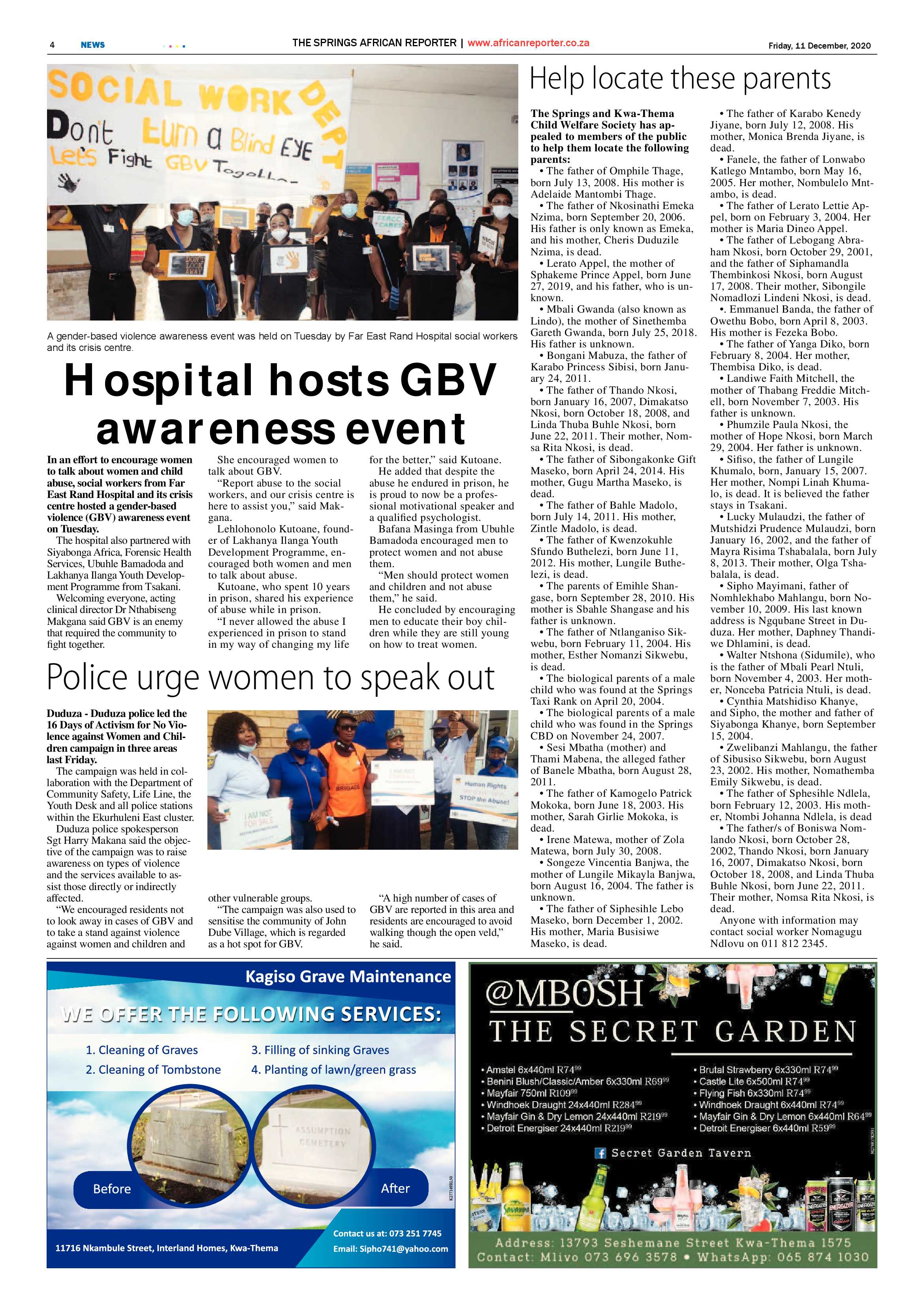 African Reporter 11 December 2020 page 4