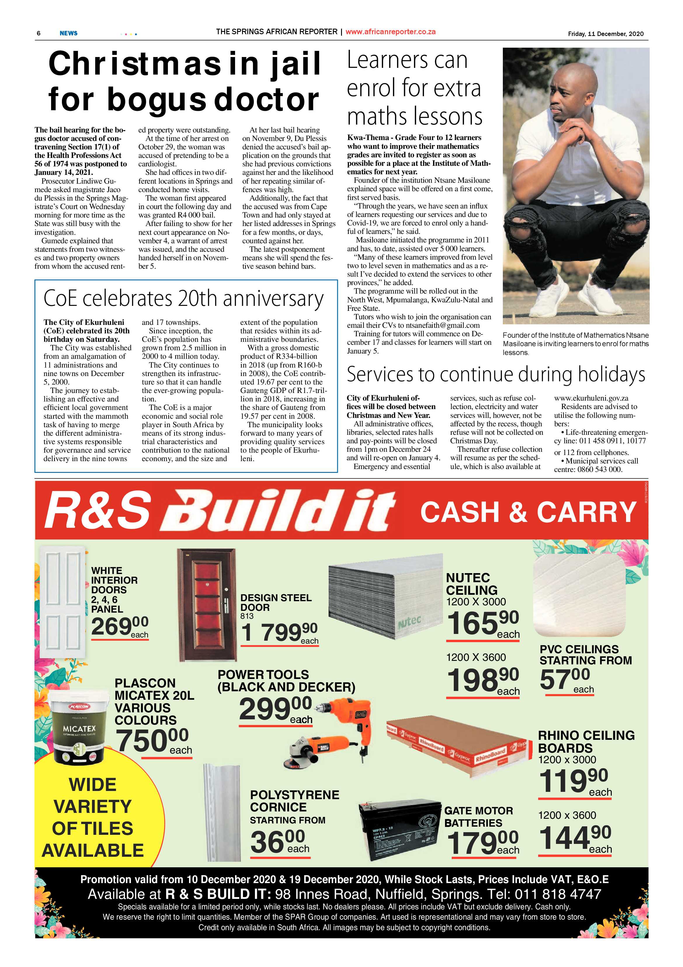 African Reporter 11 December 2020 page 6