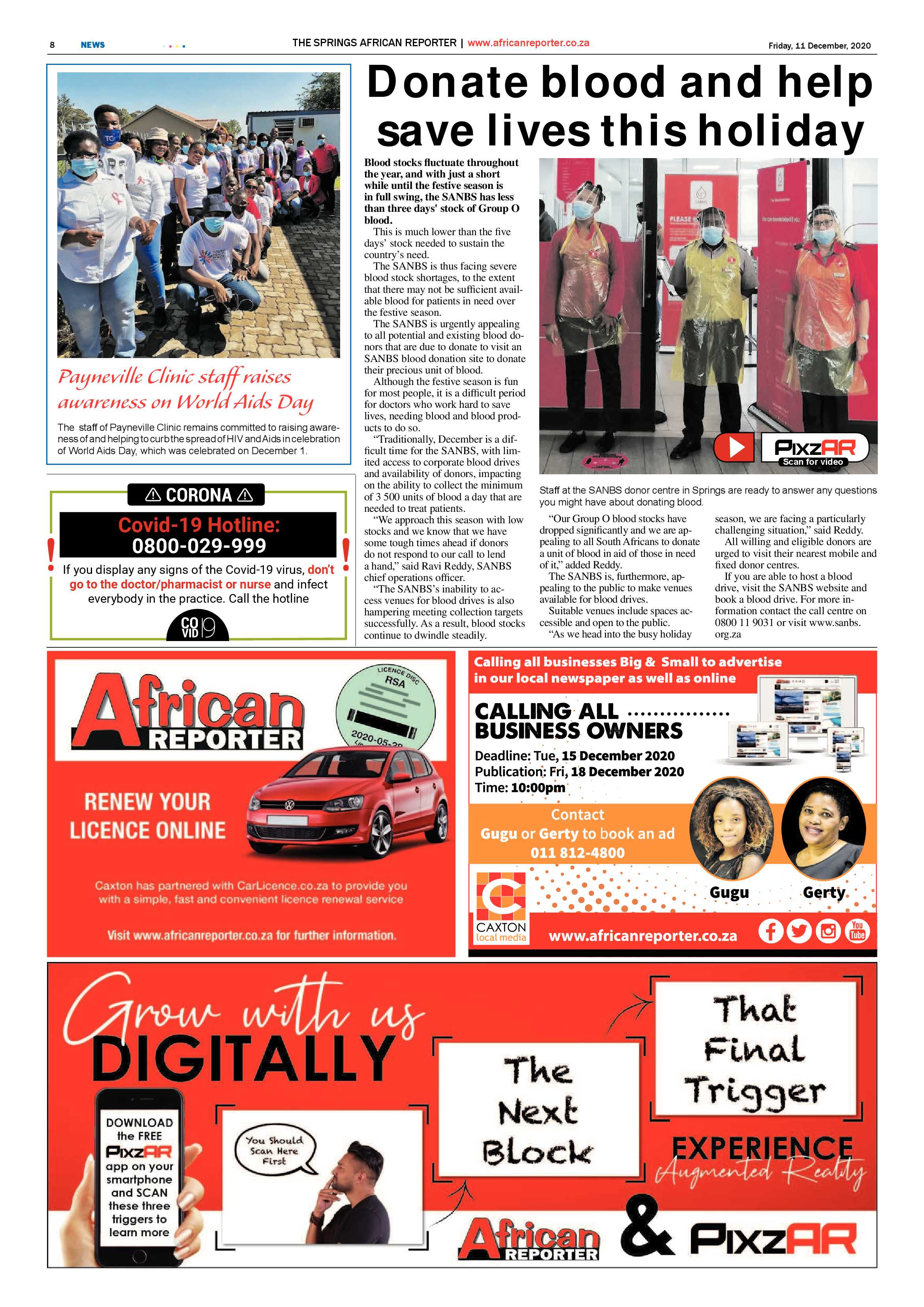 African Reporter 11 December 2020 page 8
