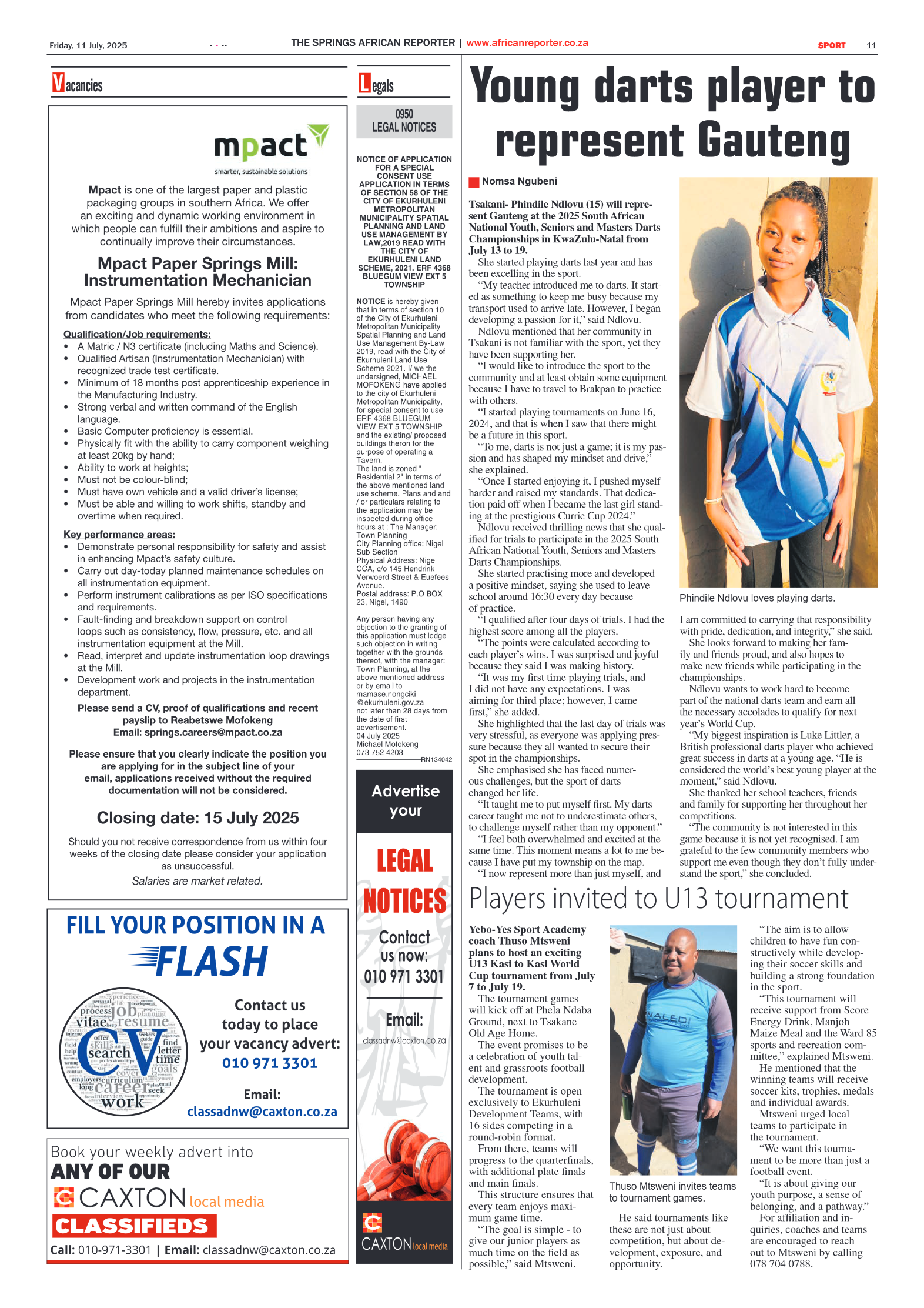 African Reporter 11 July 2025 page 11