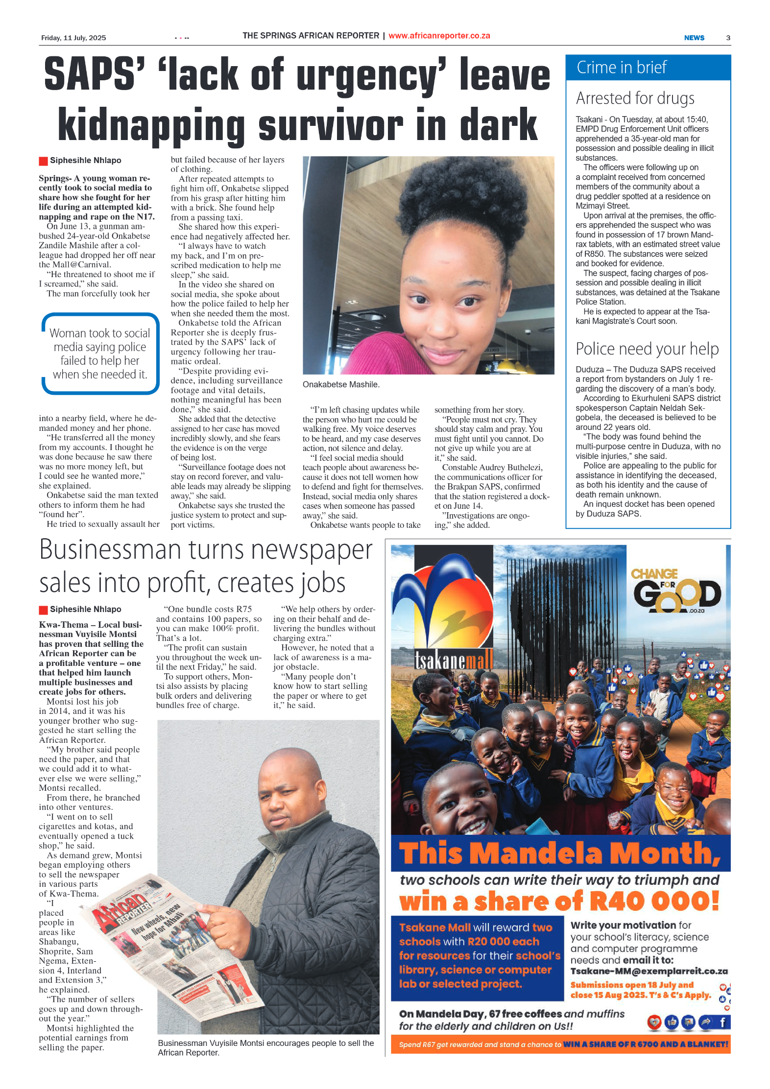 African Reporter 11 July 2025 page 3