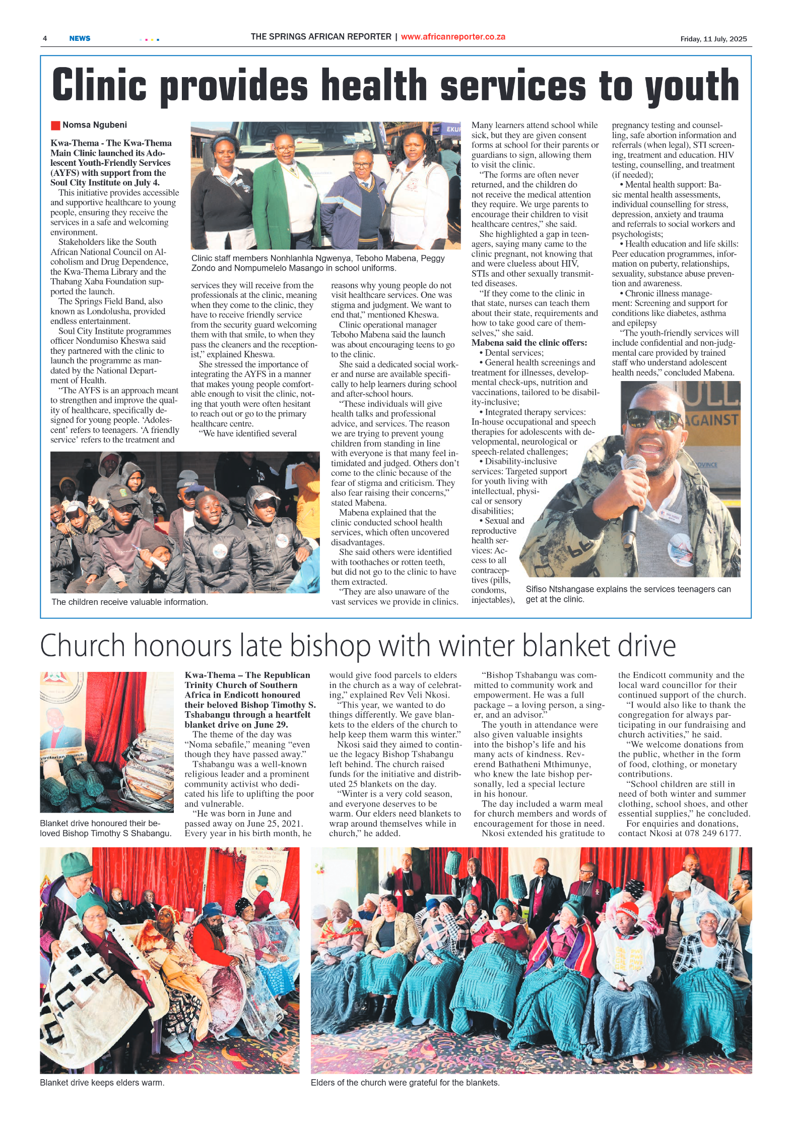 African Reporter 11 July 2025 page 4