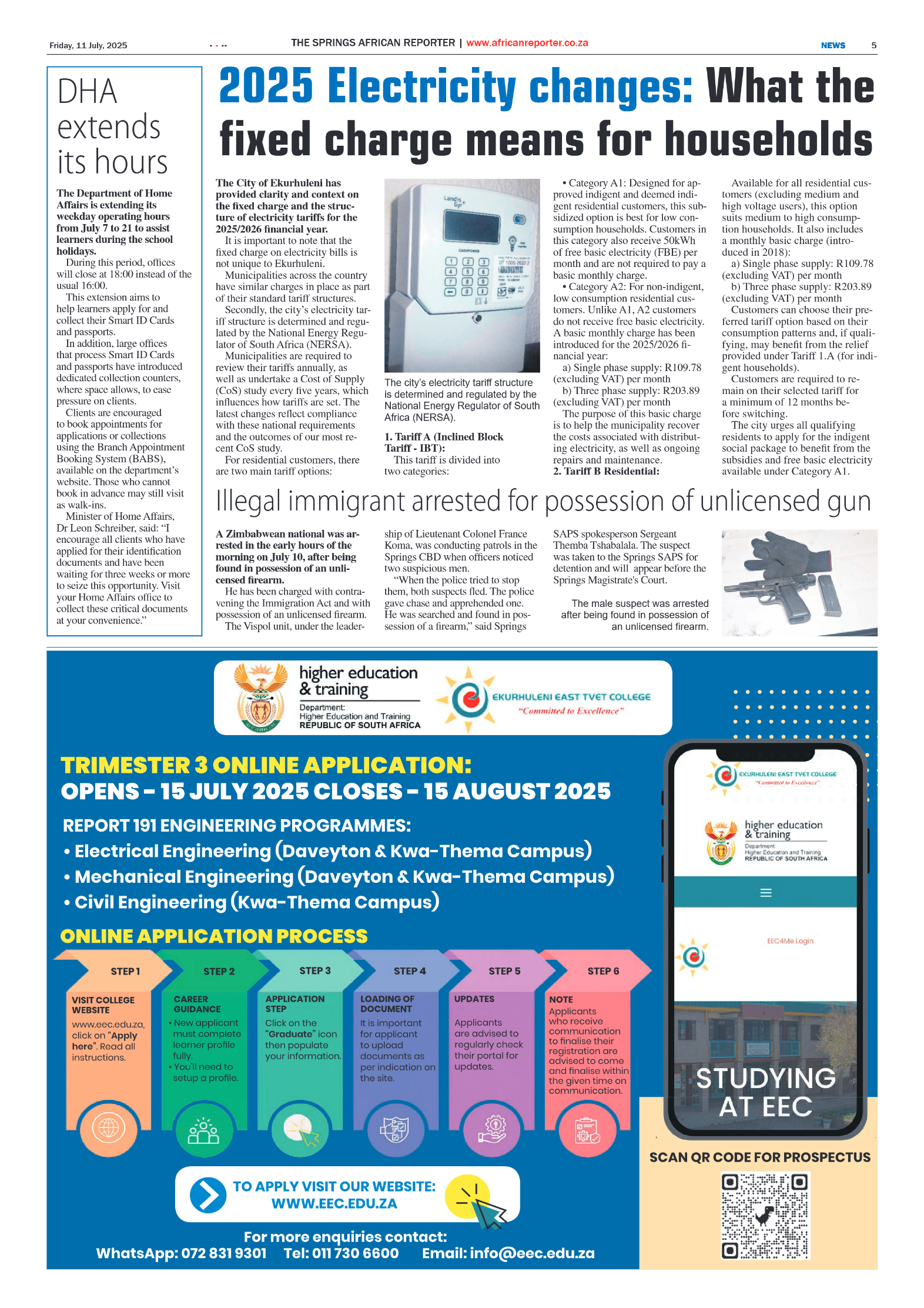 African Reporter 11 July 2025 page 5