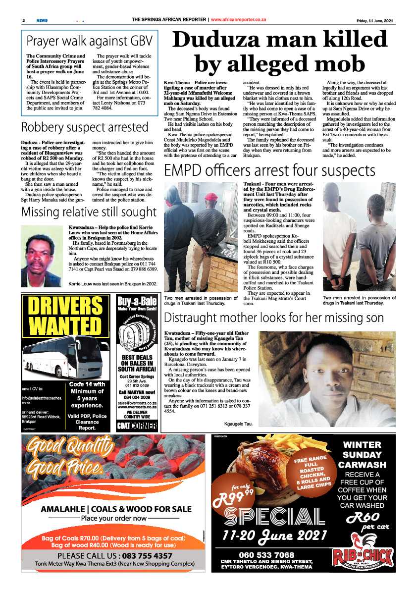 African Reporter 11 June 2021 page 2