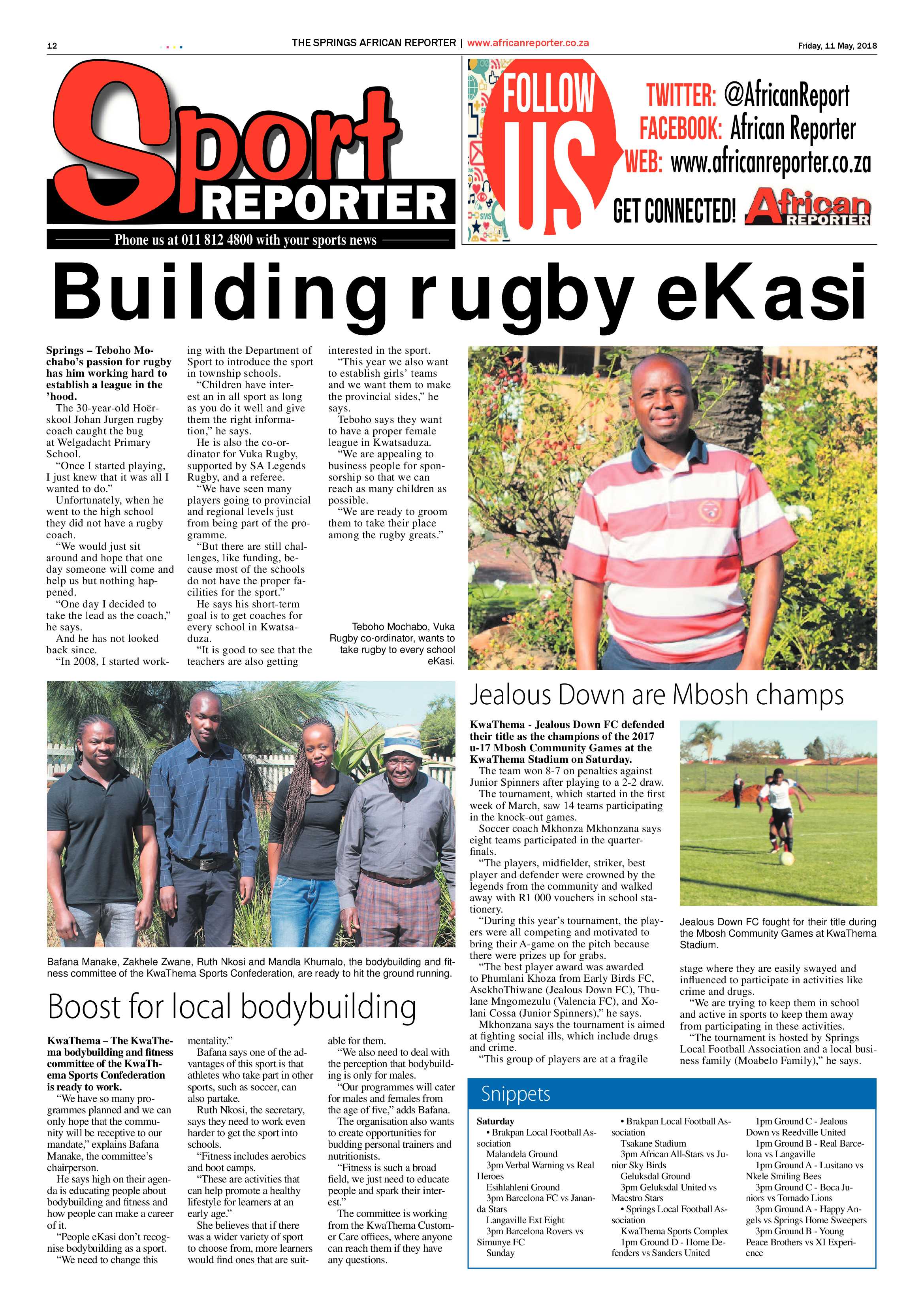 African Reporter 11 May 2018 page 12