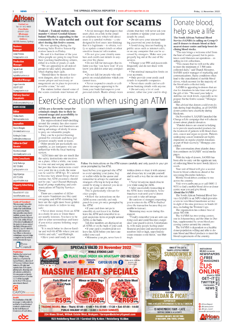 African Reporter 11 Nov 2022 page 2