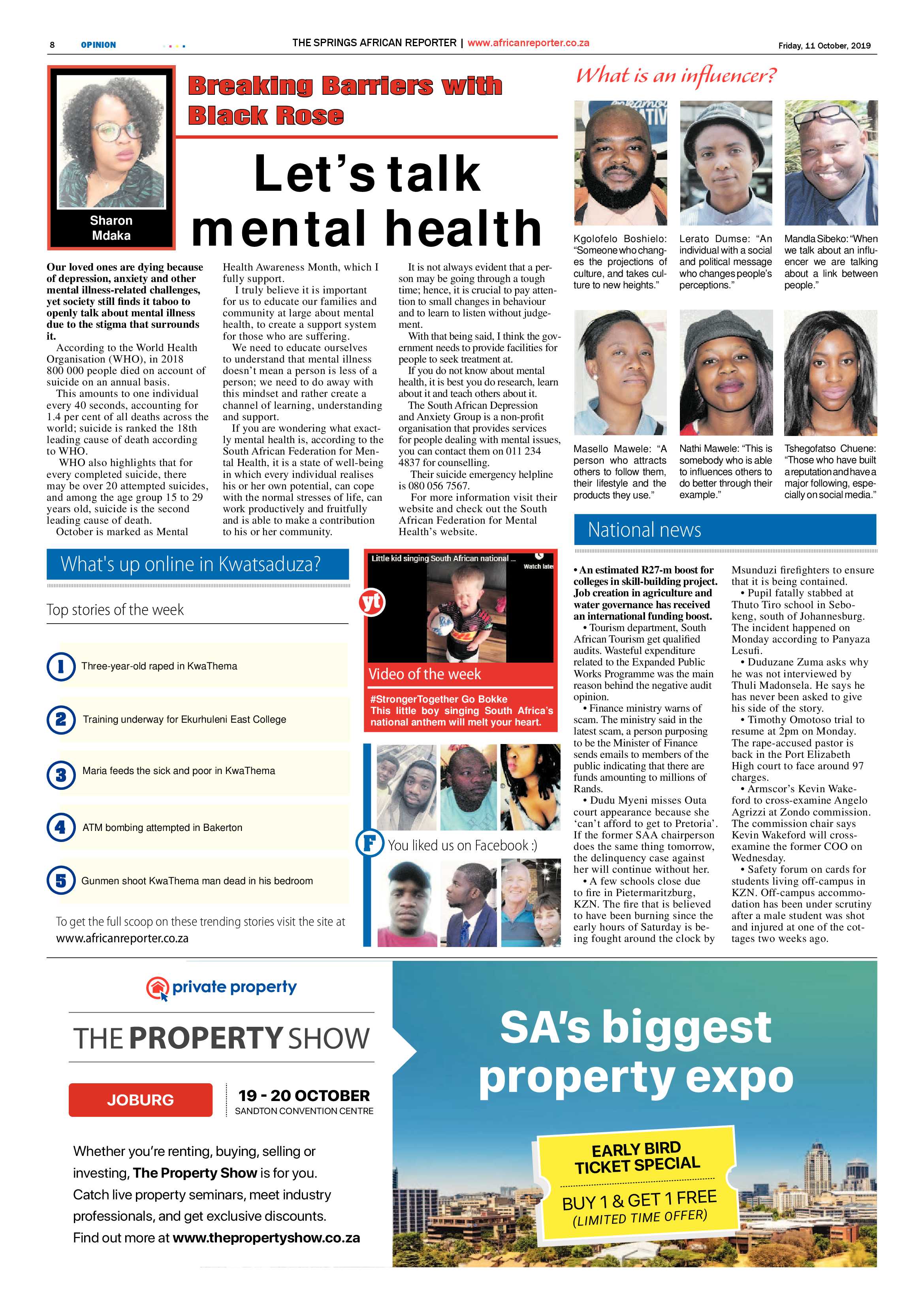 African Reporter 11 October 2019 page 8