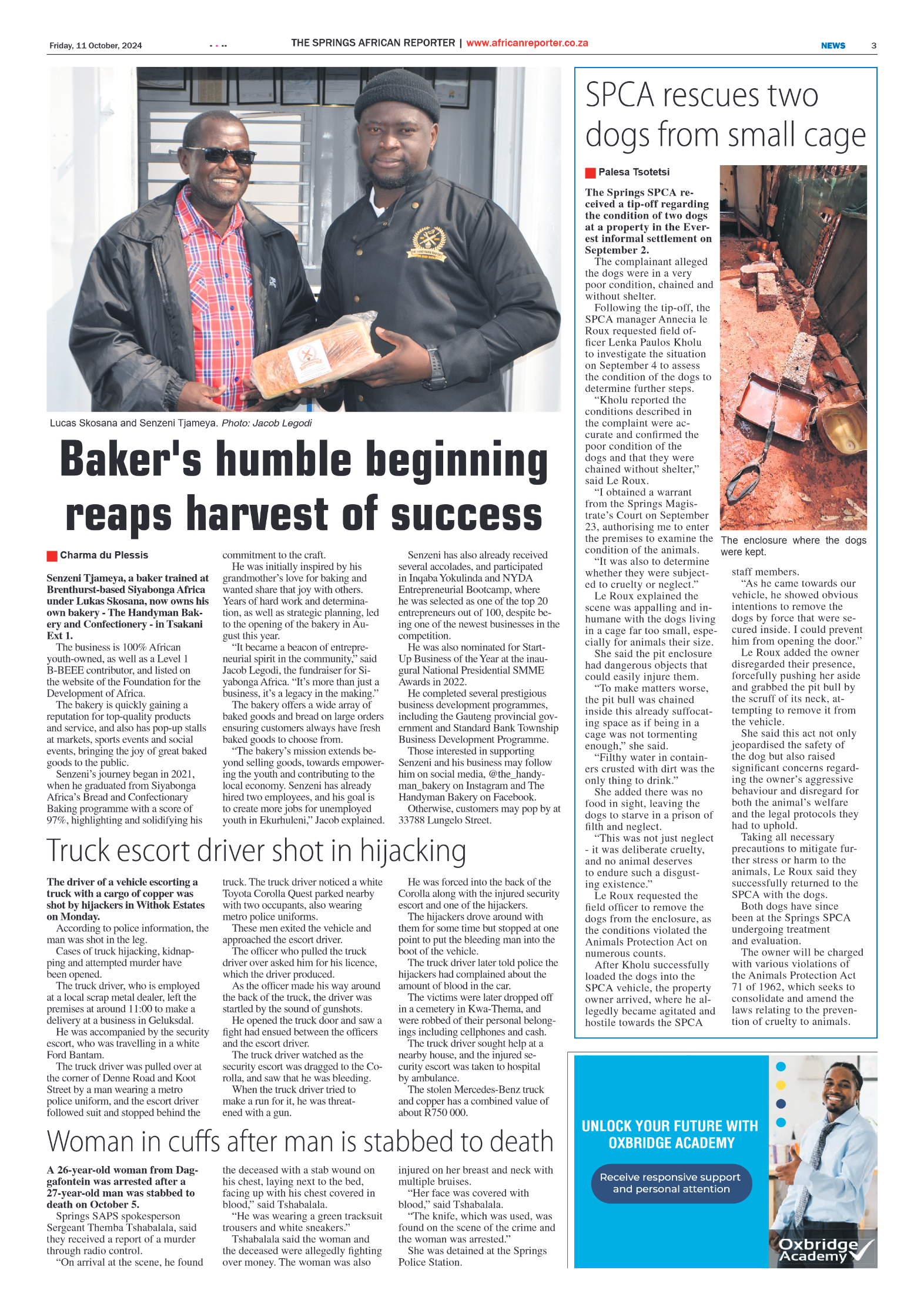 African Reporter 11 October 2024 page 3