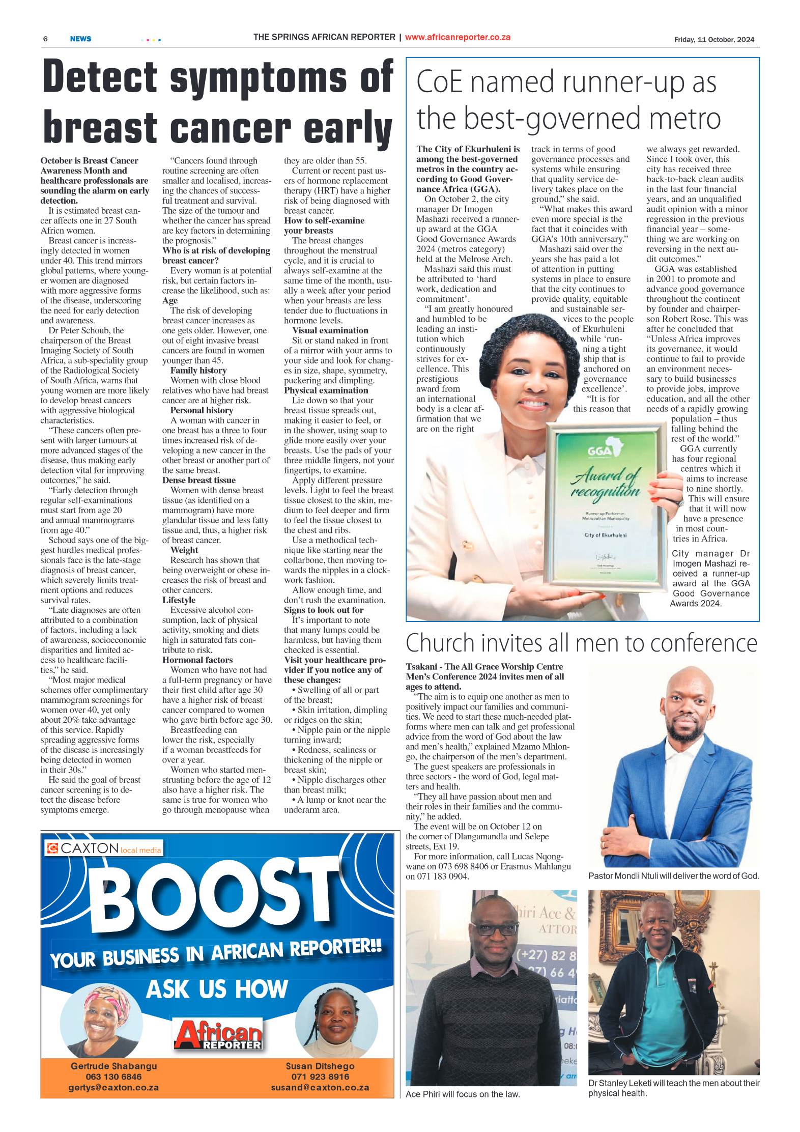 African Reporter 11 October 2024 page 6