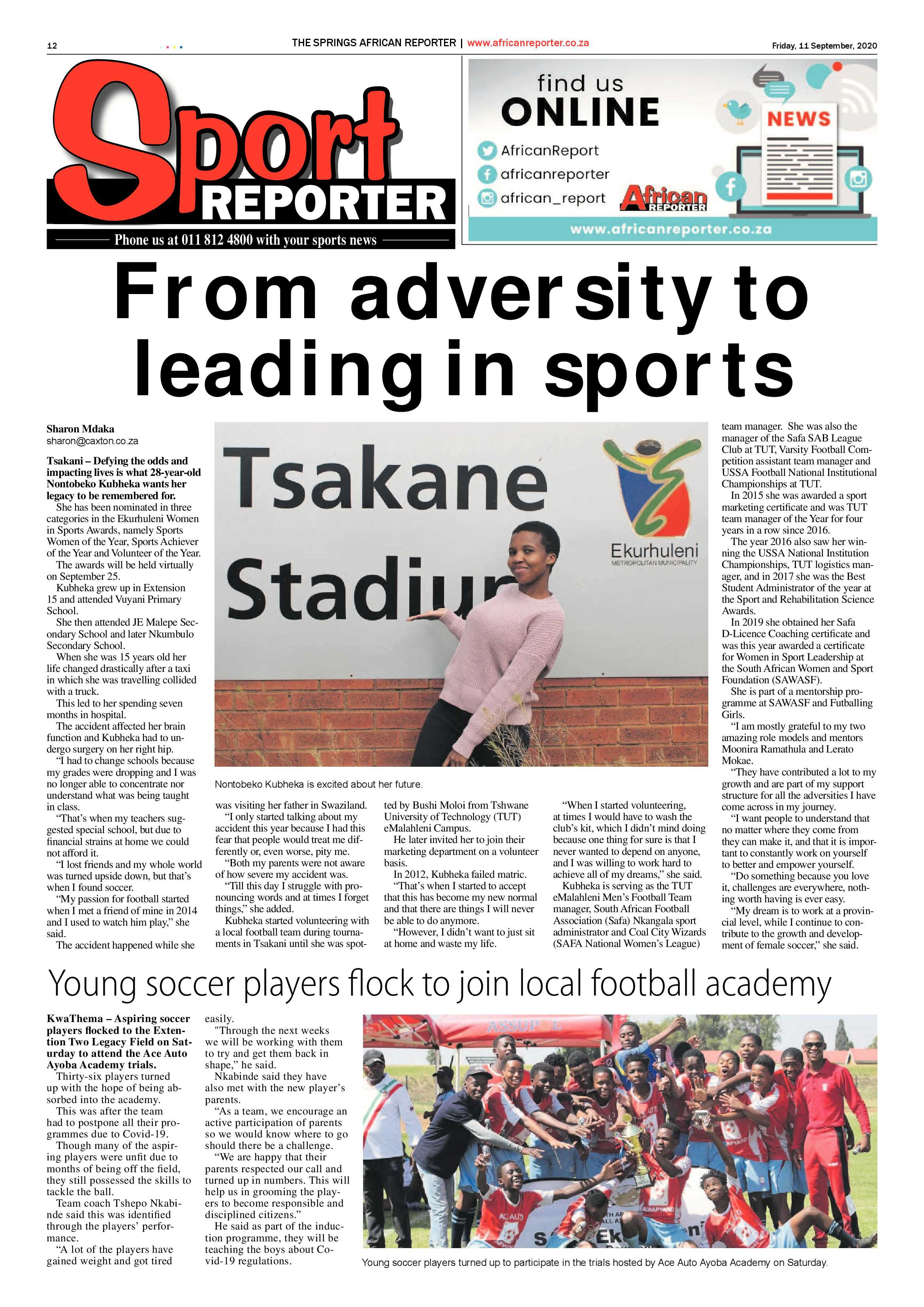 African Reporter 11 September 2020 page 12
