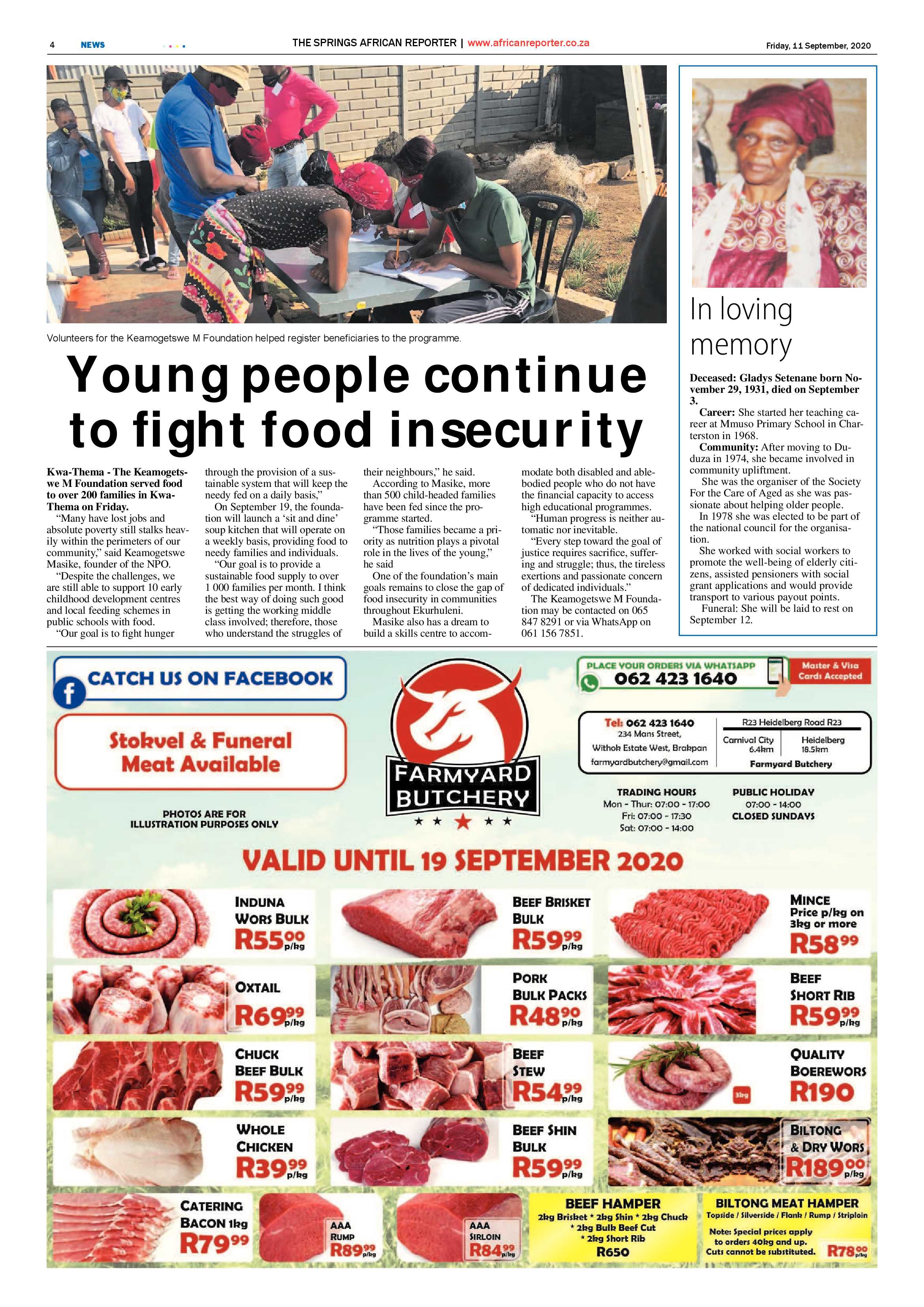 African Reporter 11 September 2020 page 4