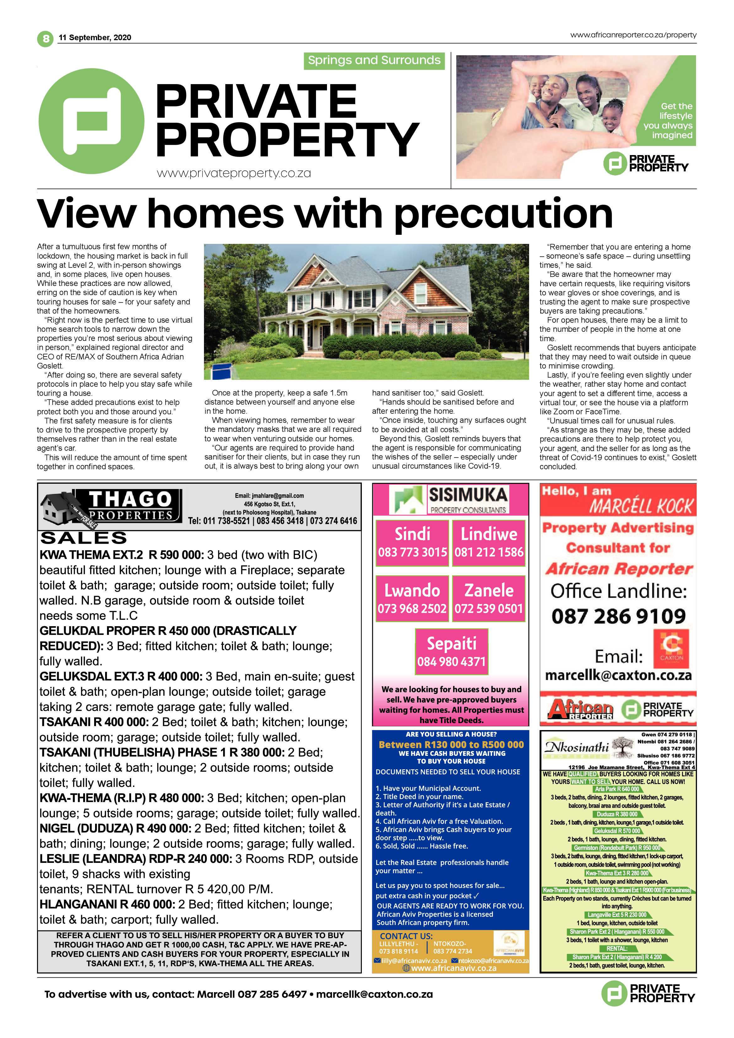 African Reporter 11 September 2020 page 8