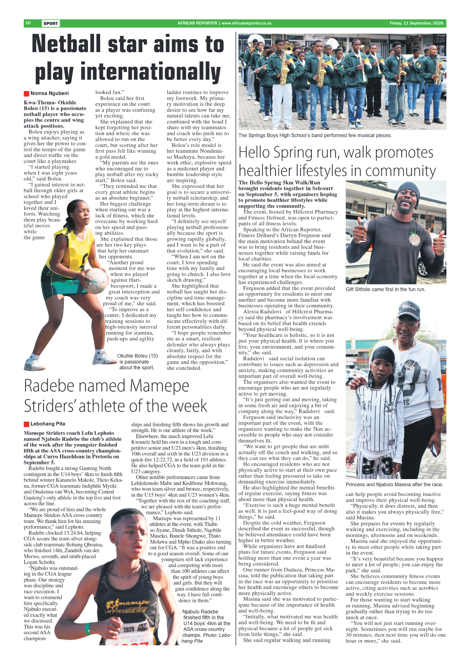 African Reporter 11 September 2026 page 10