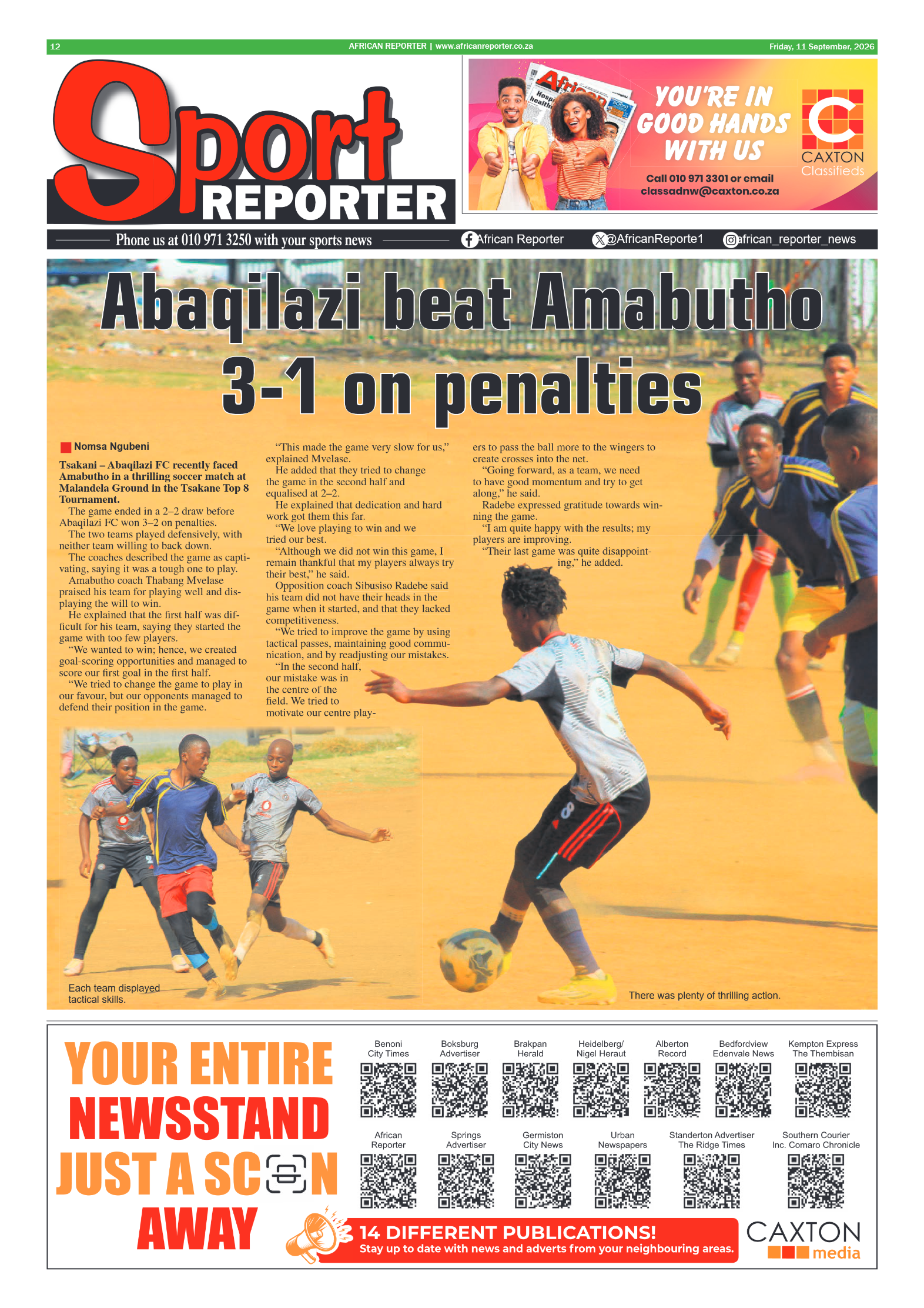 African Reporter 11 September 2026 page 12