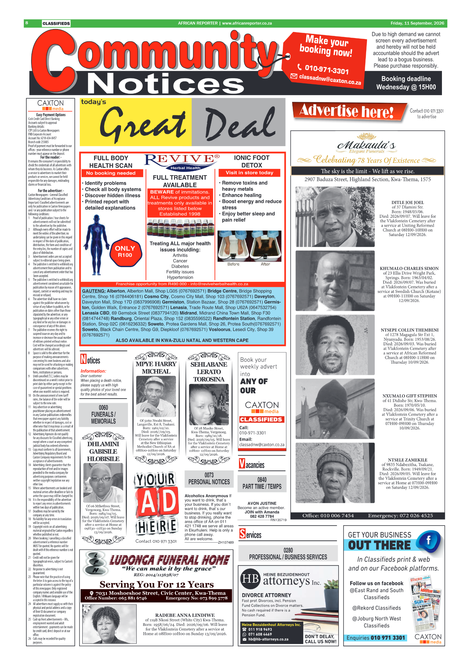 African Reporter 11 September 2026 page 8