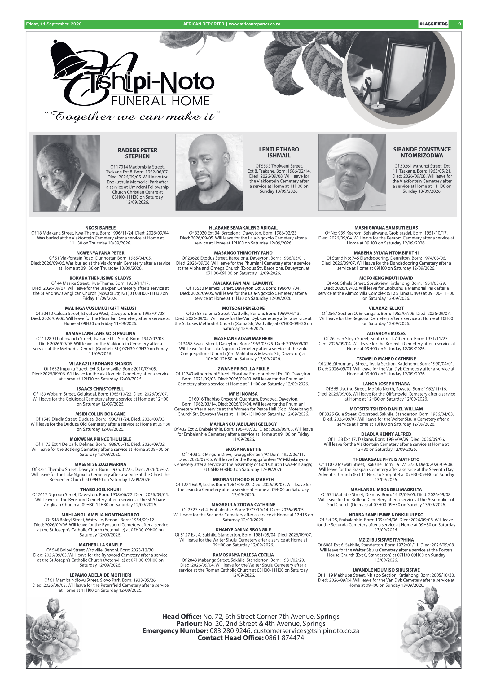 African Reporter 11 September 2026 page 9