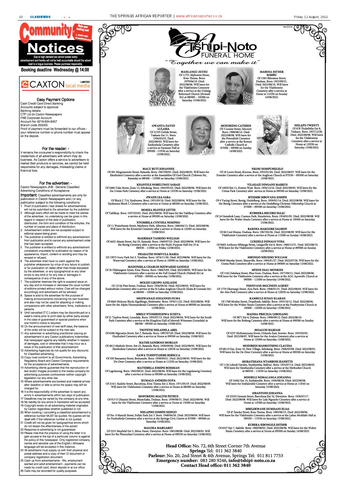 African Reporter 12 August 2022 page 10