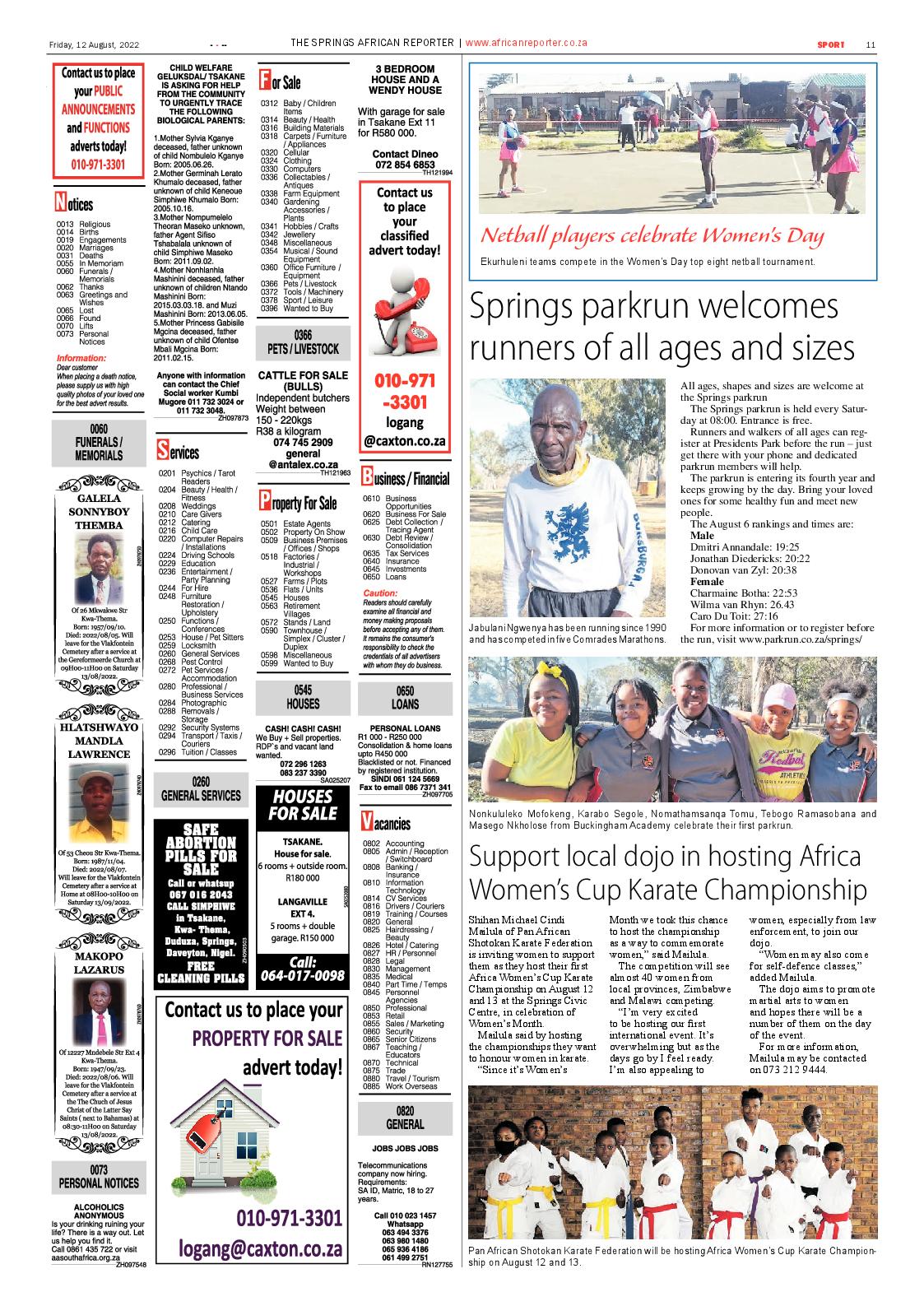 African Reporter 12 August 2022 page 11