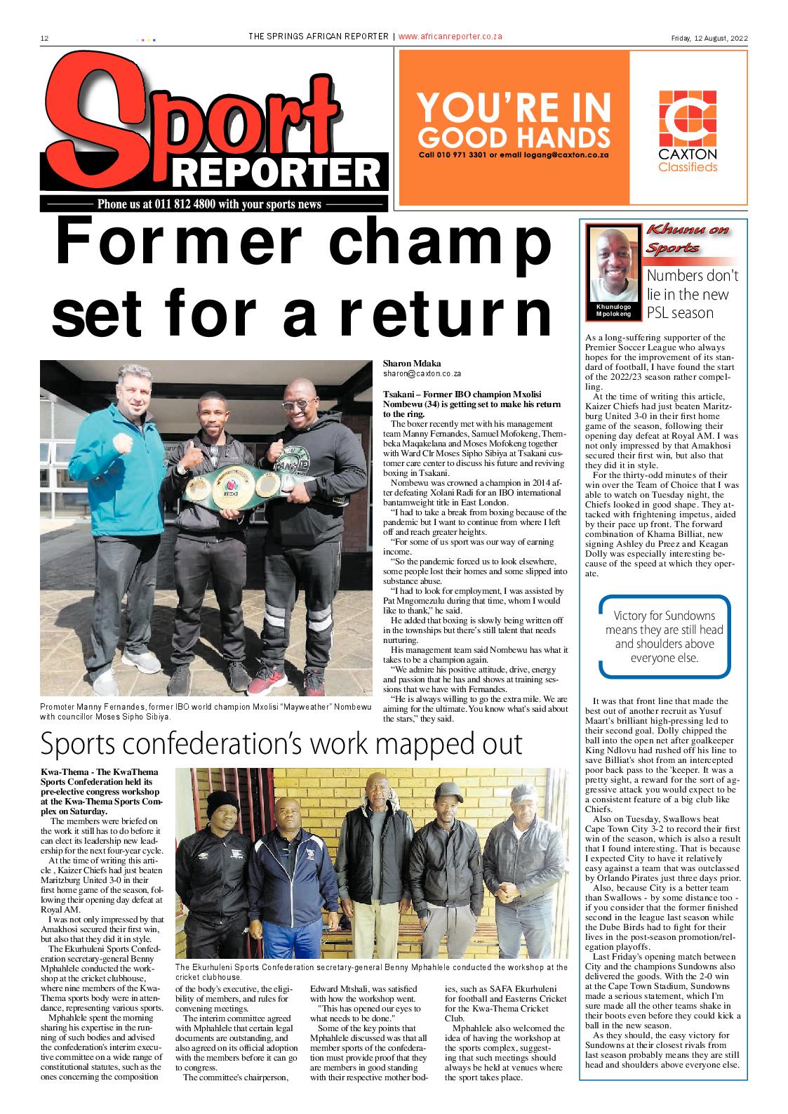 African Reporter 12 August 2022 page 12