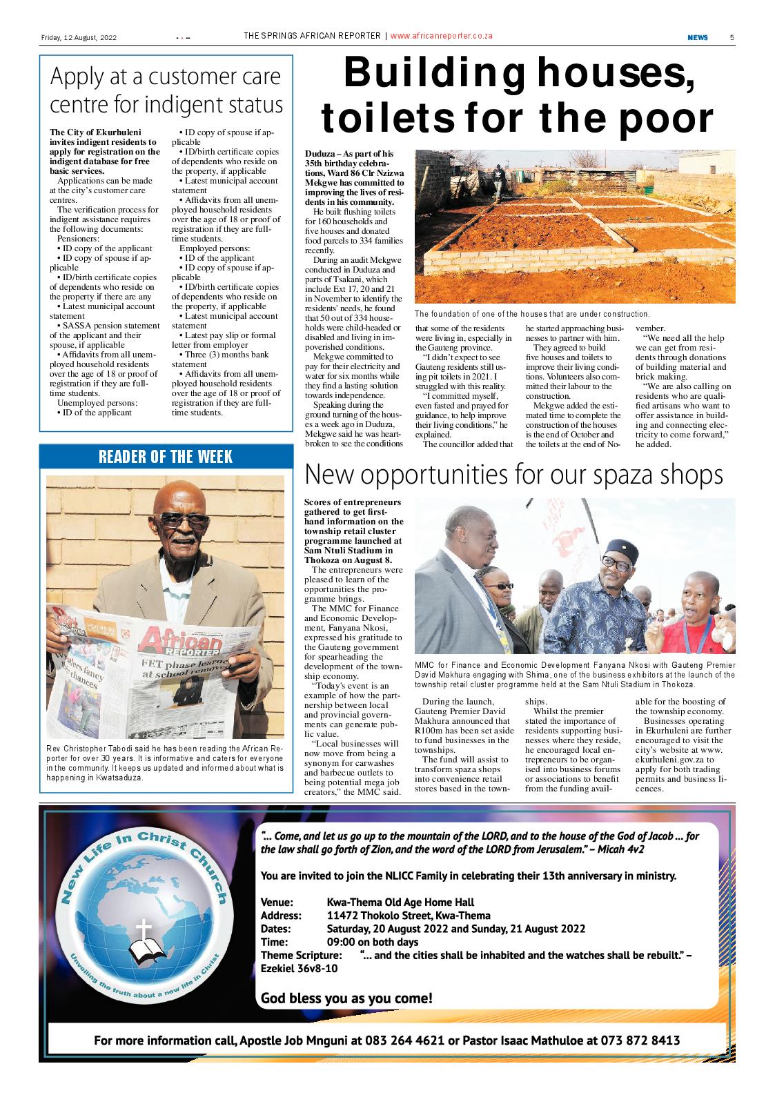 African Reporter 12 August 2022 page 5