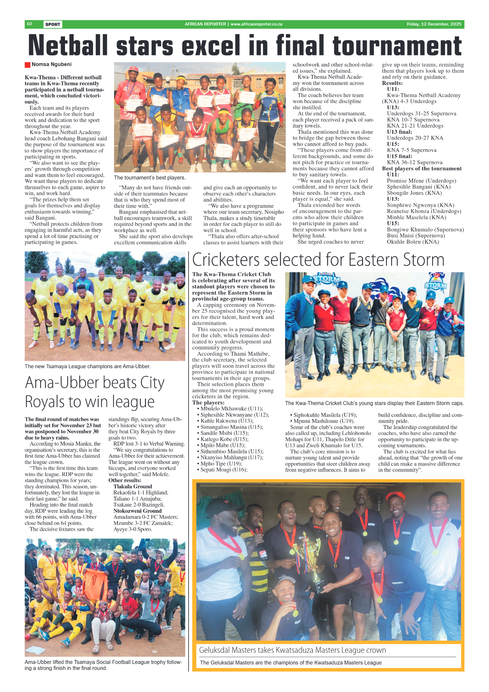African Reporter 12 December 2025 page 10
