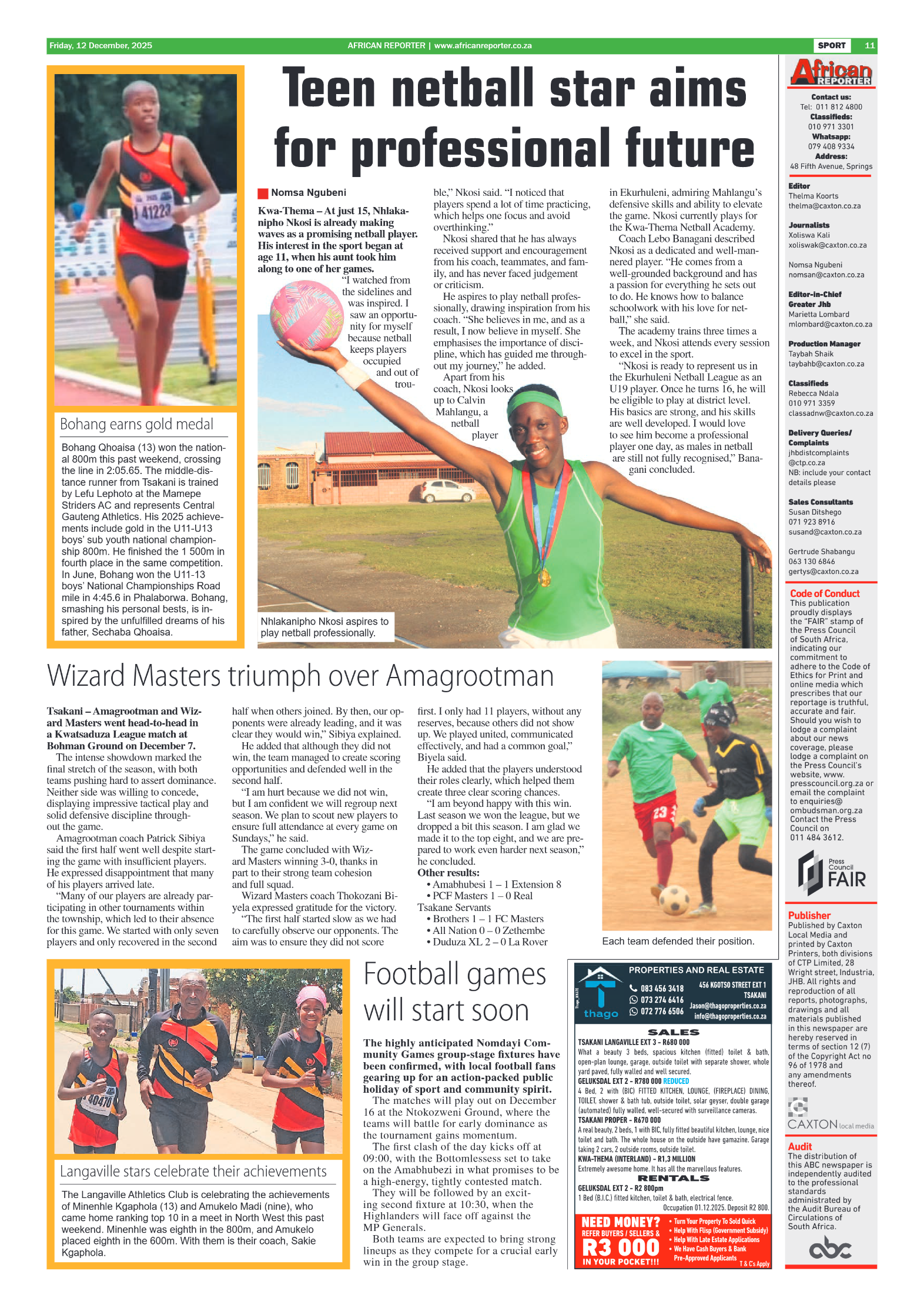 African Reporter 12 December 2025 page 11