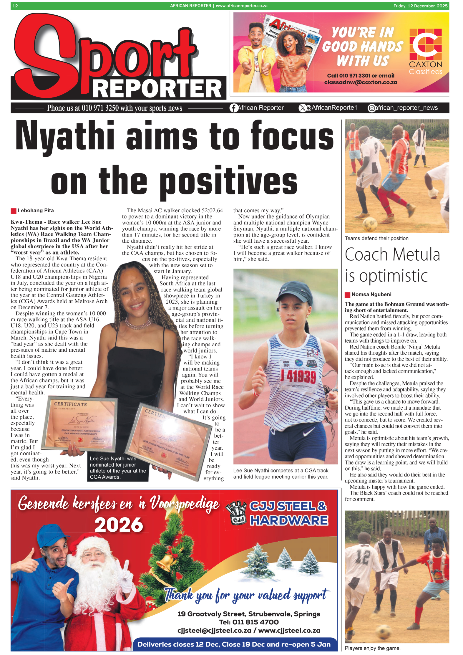 African Reporter 12 December 2025 page 12