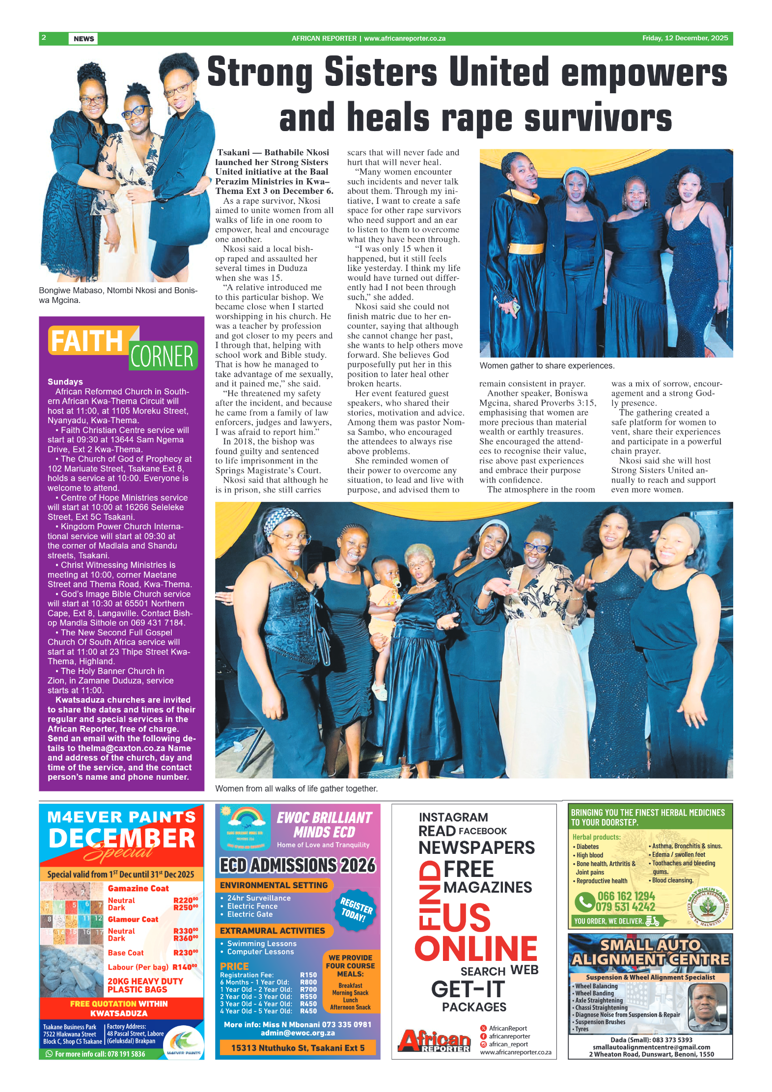 African Reporter 12 December 2025 page 2