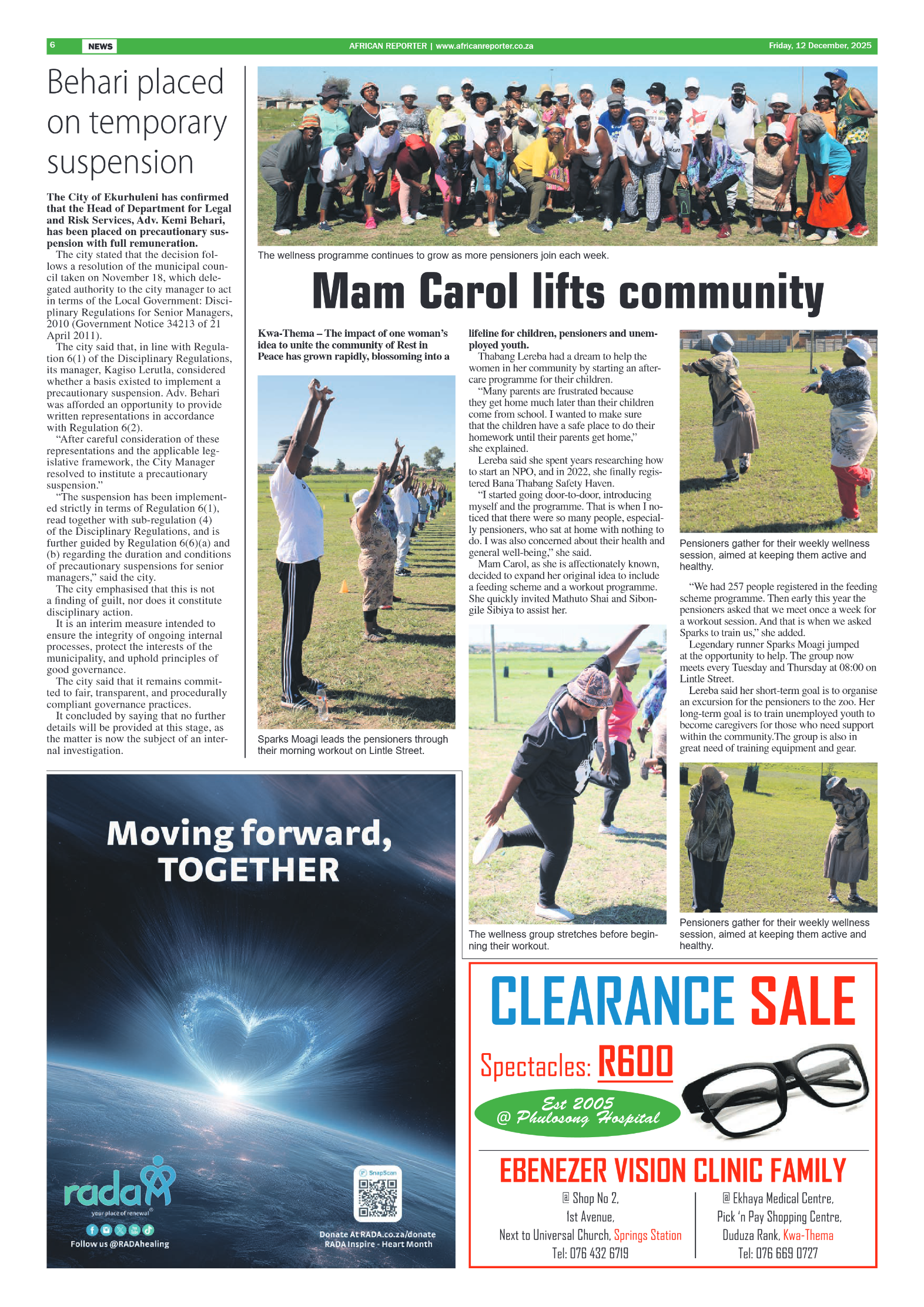 African Reporter 12 December 2025 page 6