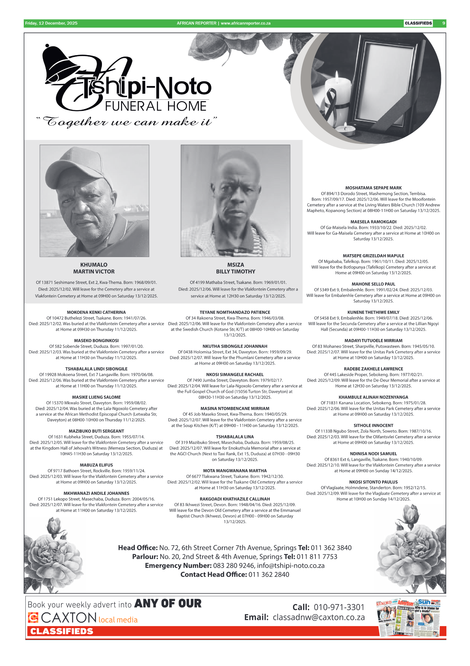 African Reporter 12 December 2025 page 9