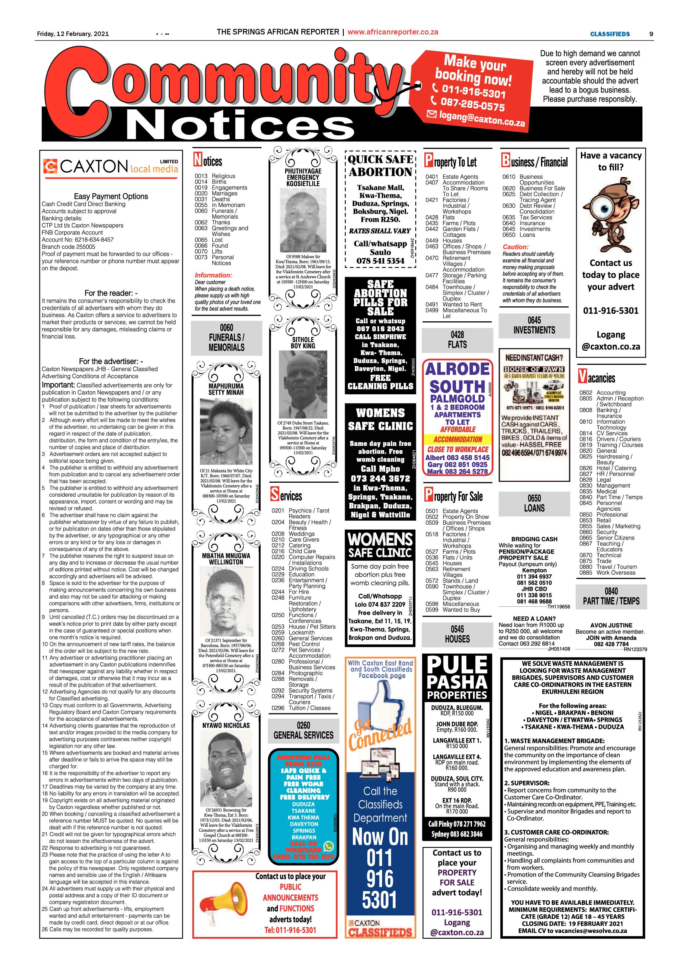 African Reporter 12 February 2021 page 9