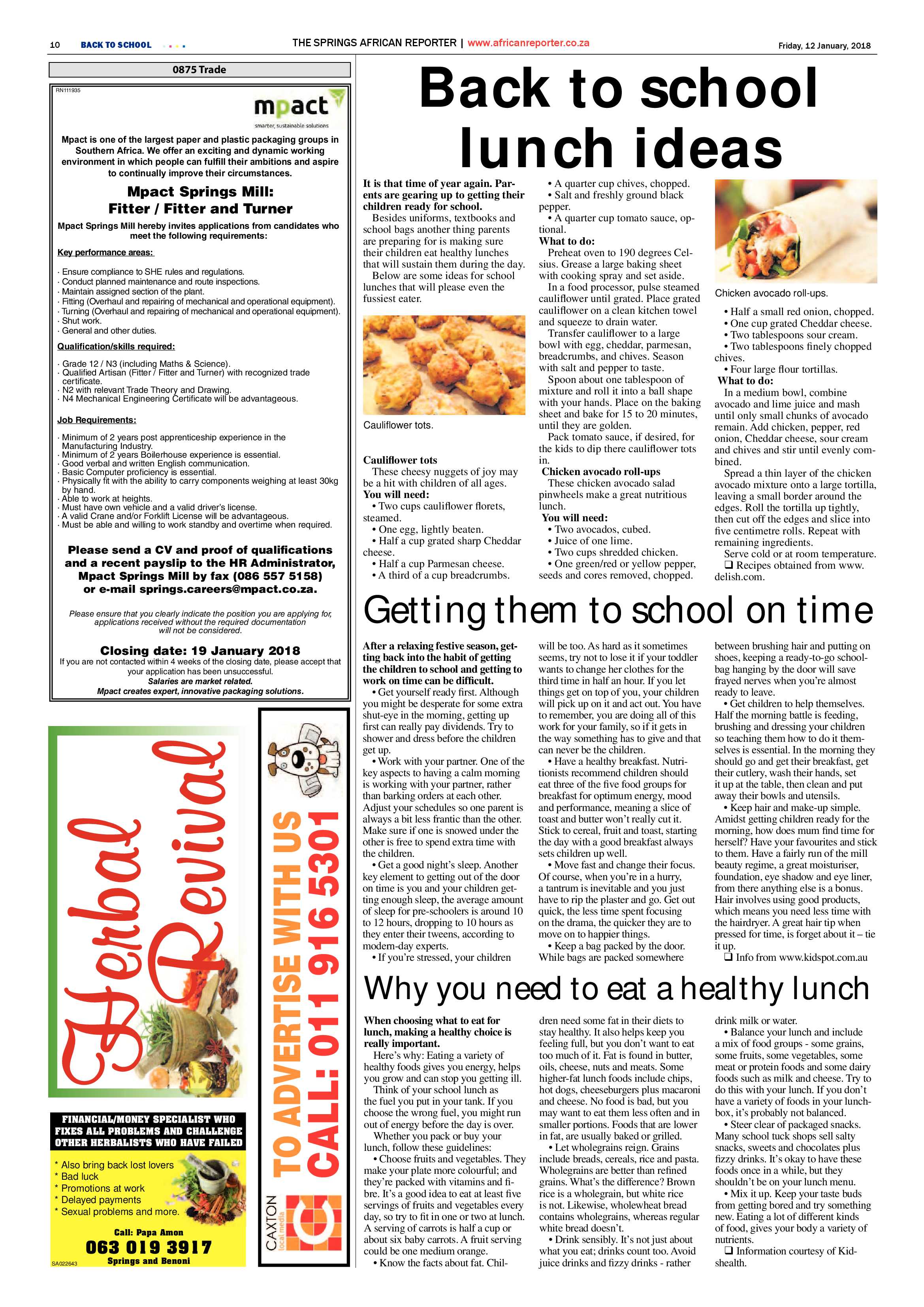 African Reporter 12 January 2018 page 10