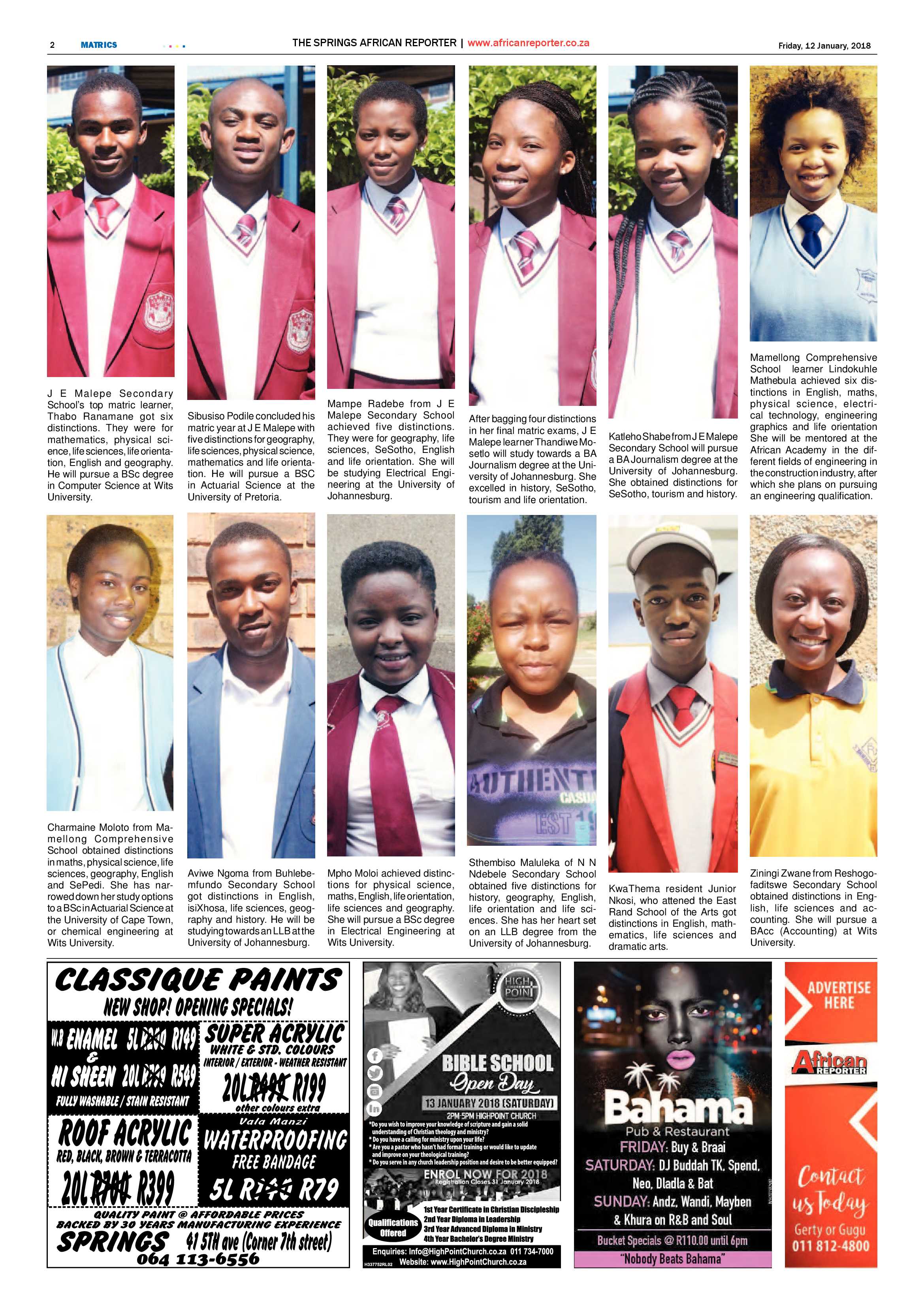African Reporter 12 January 2018 page 2